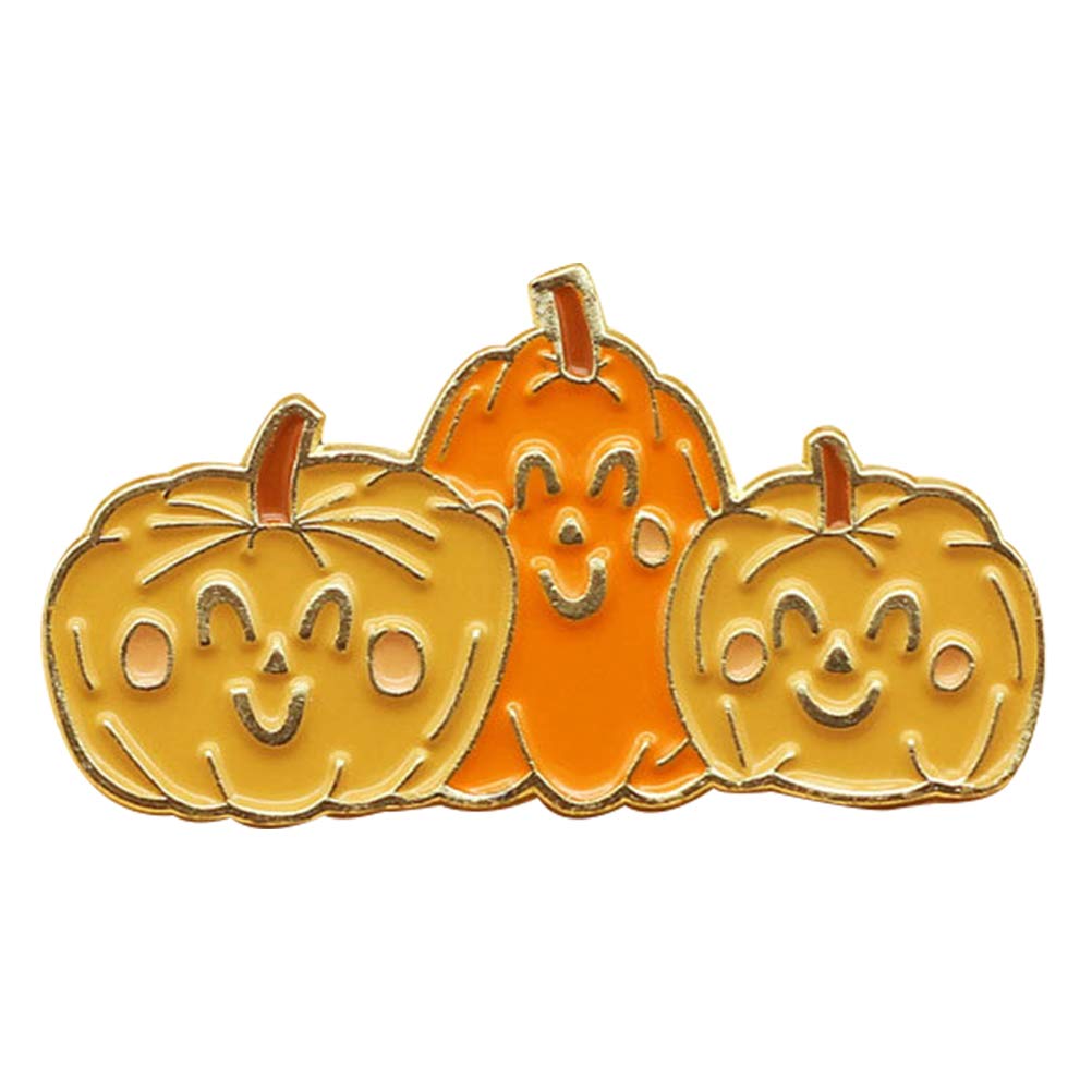 Halloween Pumpkin Brooch Pin - Alloy Costume Accessory for Halloween Parties, Cosplay & Fall Festivals - Perfect for Jackets, Hats & Bags
