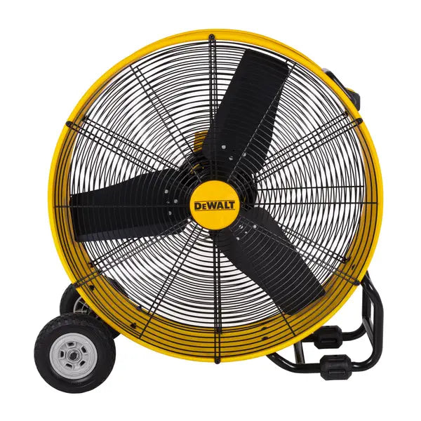 DEWALT DXF3080 30-Inch Heavy Duty Drum Fan - 8000 CFM High Velocity Industrial Air Circulator - Perfect for Warehouses, Construction Sites & Outdoor Events