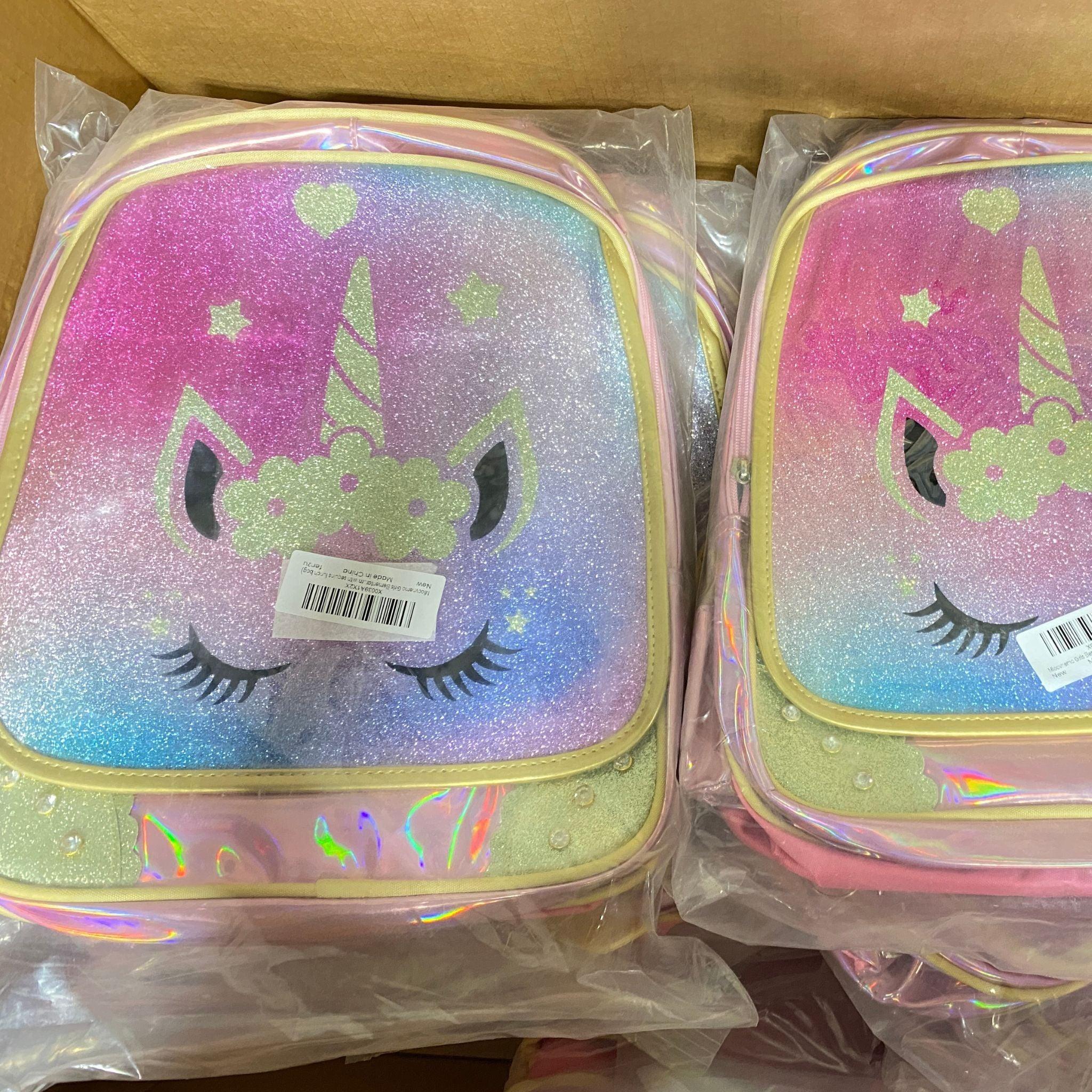 Mloovnemo Girls Elementary School Lunch Bags with Sequins - 24 Pack - Cute & Stylish Lunch Box for Kids, School, Picnics & Parties