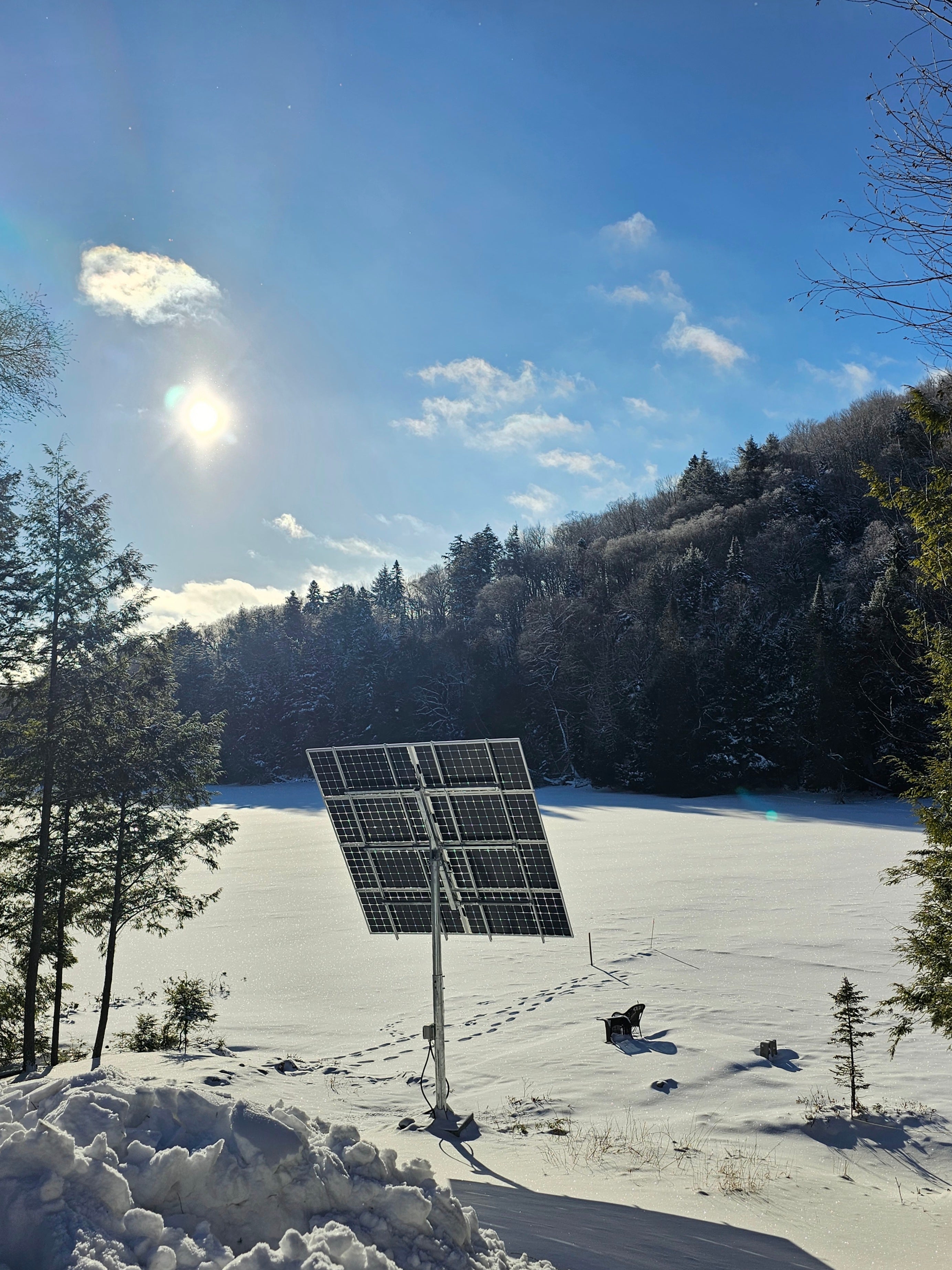 Elios Arbora P8 Solar Panel Pole Mount System for 8 Large Panels | Adjustable Post Mount with Manual Crank | Ideal for Off-Grid Homes, Farms & RV Solar Installations