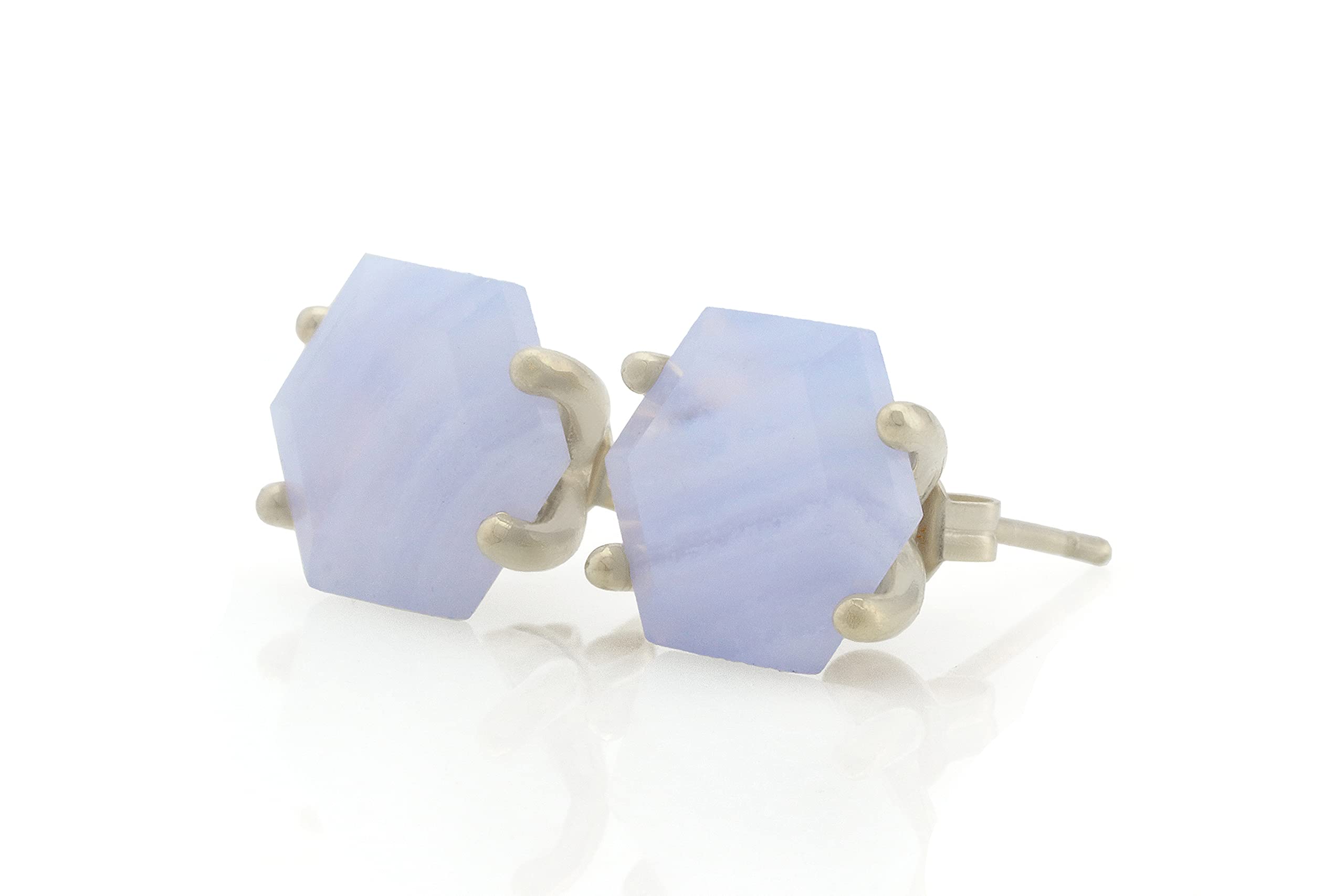 Blue Lace Agate Earrings - Handmade Crystal Gemstone Jewelry for Women | Statement Dangle Earrings for Parties, Weddings & Everyday Wear | Gift Box Included