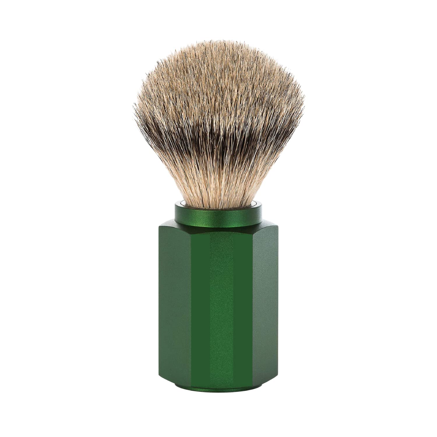 Premium MÜHLE Hexagon Silvertip Fiber Shaving Brush - Natural Badger Hair for Men's Wet Shaving & Grooming | Perfect for Luxury Shaving Kits & Barber Shop Use