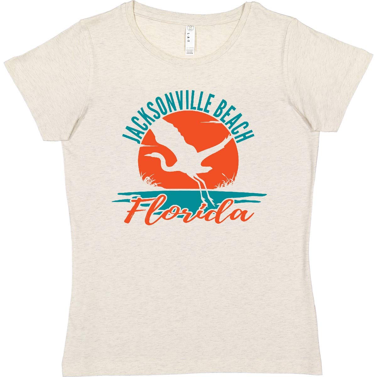 Inktastic Jacksonville Beach Florida Vacation Trip Women's T-Shirt - Soft Cotton Casual Tee for Beach Outings & Summer Travel