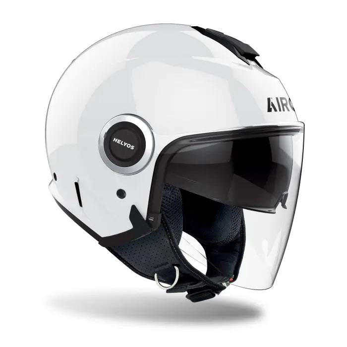 Airoh Helyos Gloss White Motorcycle Helmet - Lightweight DOT Certified Full Face Helmet for Men & Women - Perfect for Street Biking, Racing & Commuting