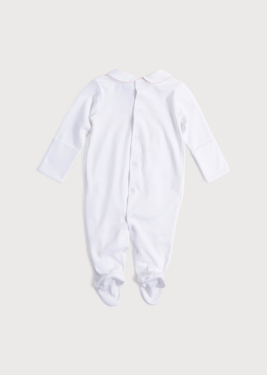 Pink Hand-Smocked Cotton Baby Romper for 0-12 Months - Soft One-Piece Outfit for Newborns & Infants | Perfect for Photoshoots, Parties & Everyday Wear