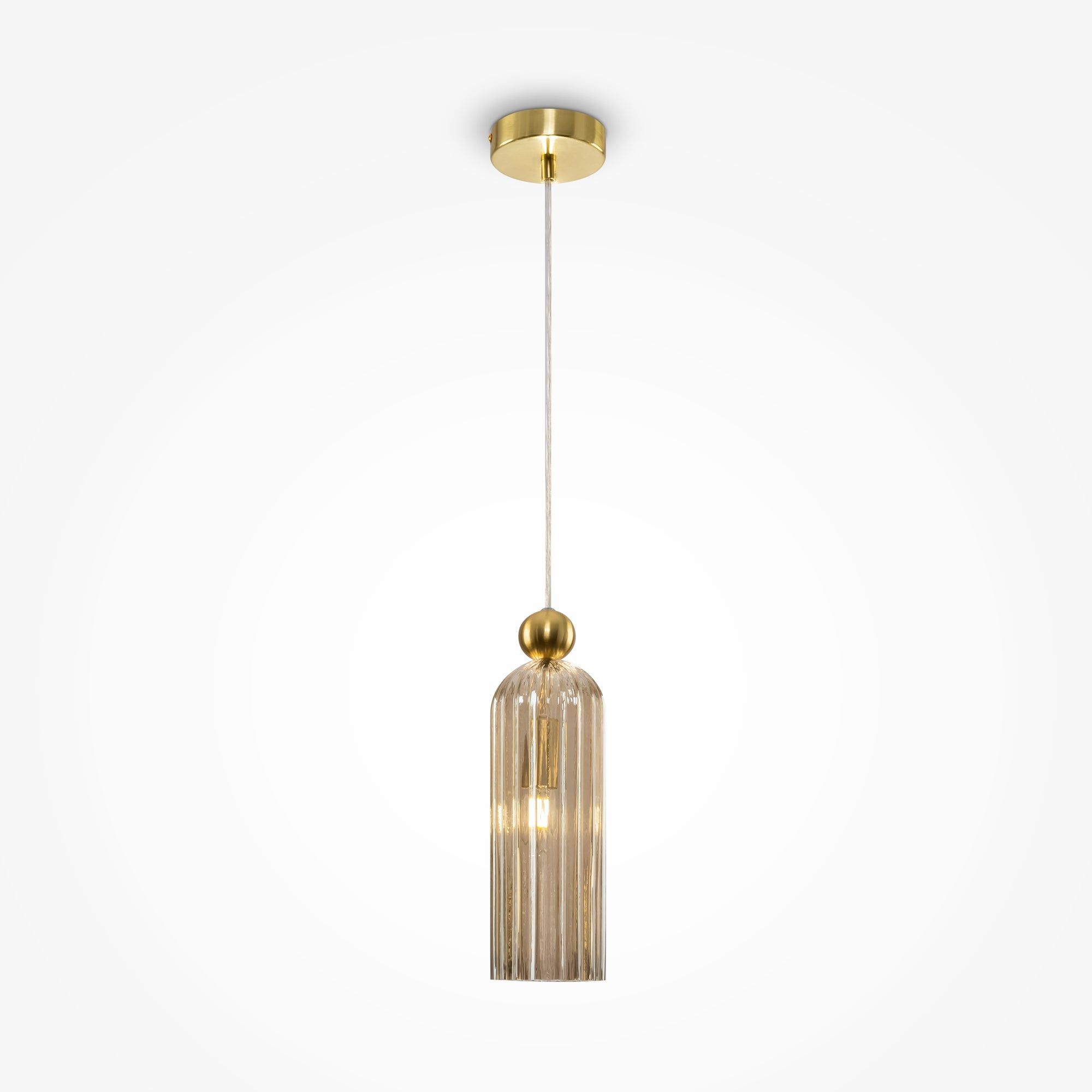 Vintage Pendant Light - Brass & Grey/Brass & Cognac/Brass & White Finish IP20 Rated - Perfect for Dining Room, Kitchen Island or Bedroom Lighting