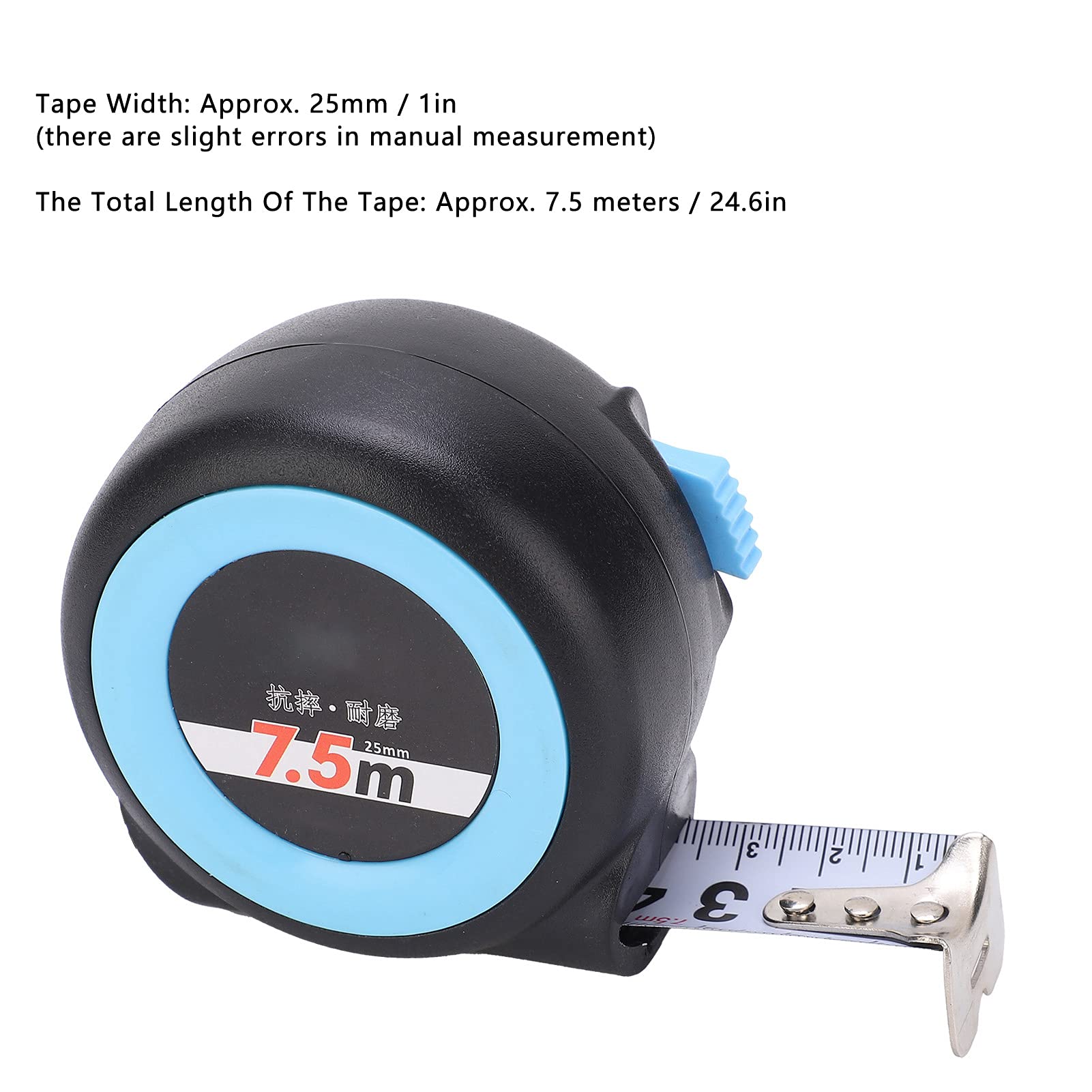 Self-Locking Steel Tape Measure - 16ft/5m Retractable Measuring Tool for Home Decoration, Mechanical Processing & DIY Projects | Durable, Accurate & Easy to Read