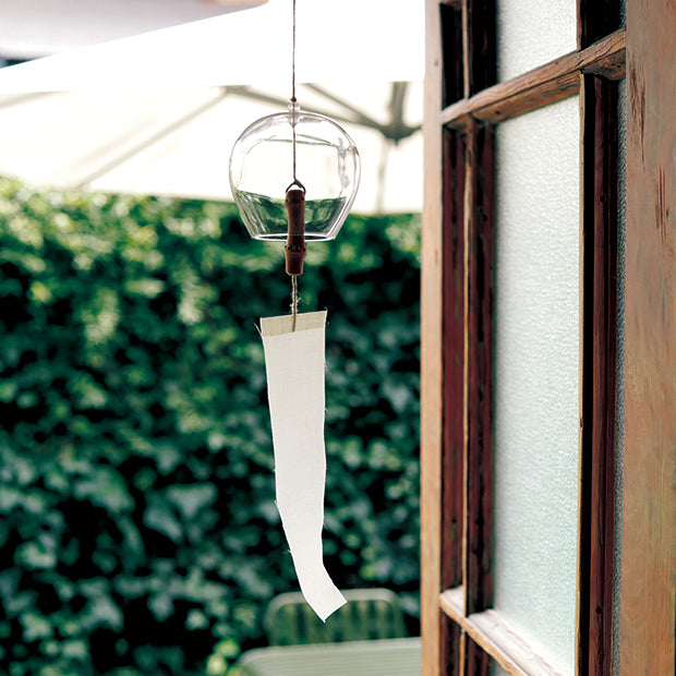 Authentic Kyoto Japanese Glass Wind Chime (Furin) - Handmade in Japan, Elegant Outdoor & Indoor Decor for Garden, Patio, Porch, and Home