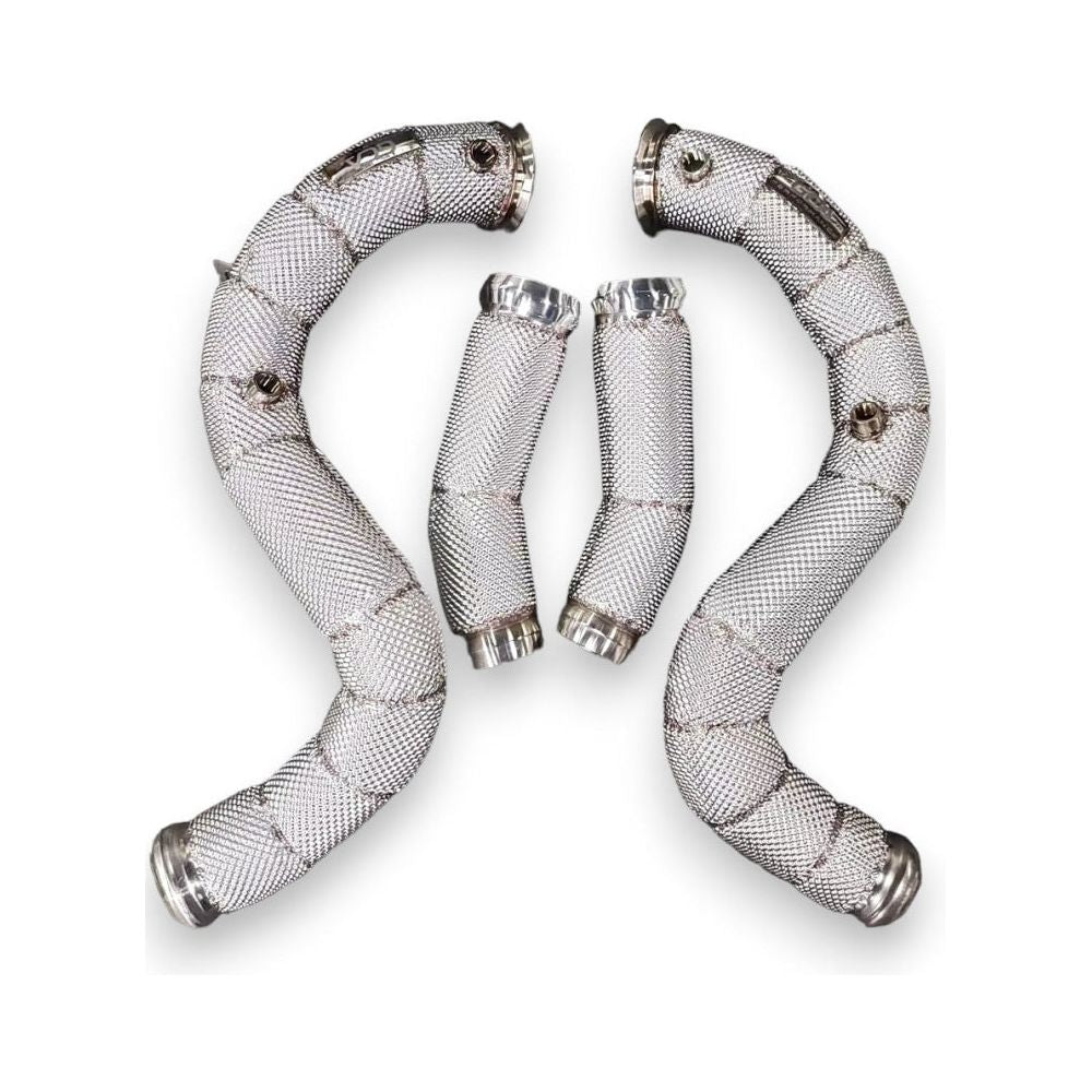 2015-2023 Mercedes C63 AMG W205 Performance Downpipes - High Flow Catalytic Converter for Improved Exhaust Flow & Horsepower - Perfect for Track Days & Performance Upgrades