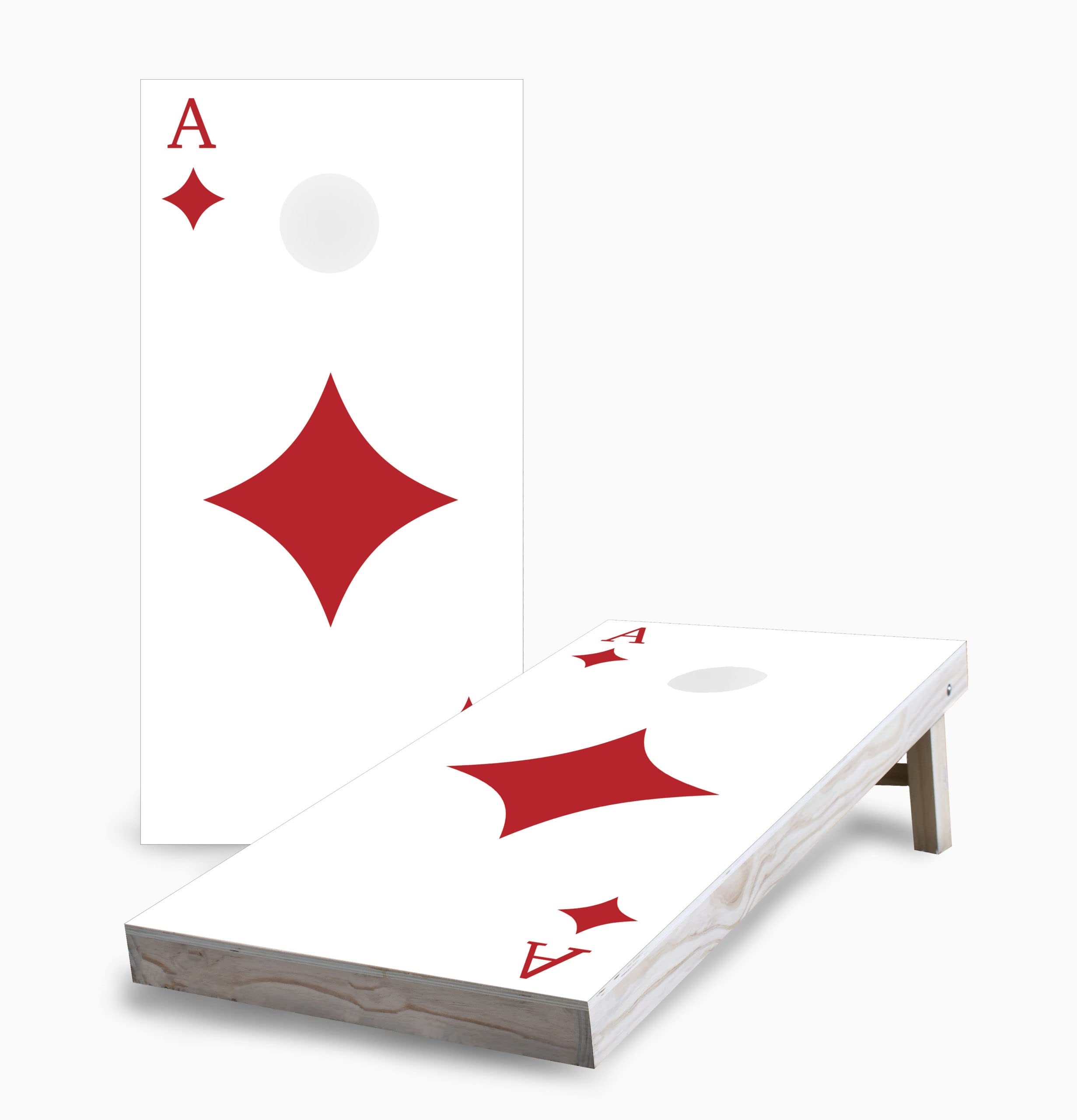 Skip's Garage Ace of Diamonds Corn Hole Board Set - 2 Regulation Boards, 8 Bean Bags, Carrying Case - Perfect for Backyard Parties, Tailgating & Outdoor Games