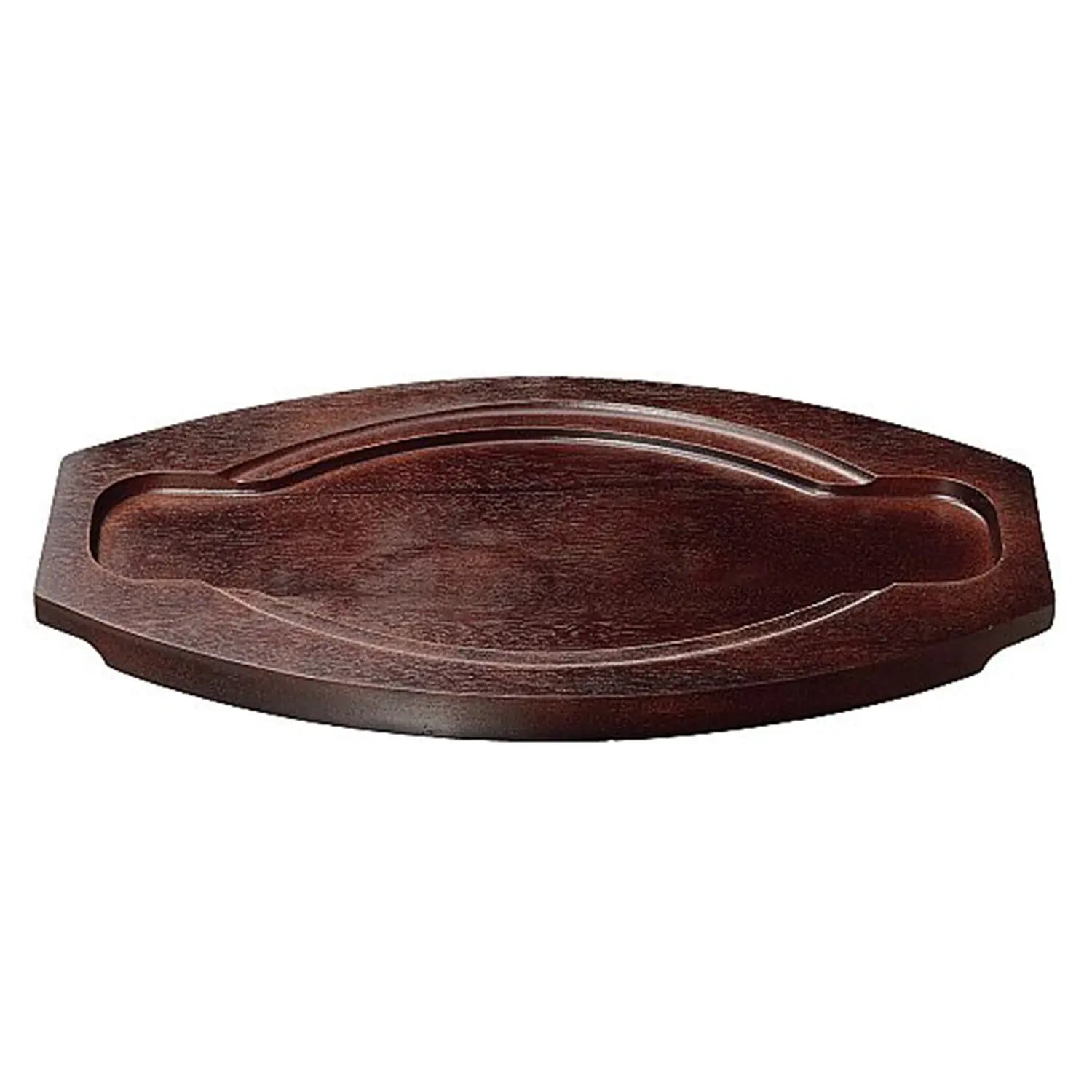 Premium EBM Oval Wooden Base for Double Handle Skillet - Durable & Stylish Cookware Stand for Kitchen, Stovetop & Serving - Perfect for Cast Iron Pans, Dutch Ovens & Skillets