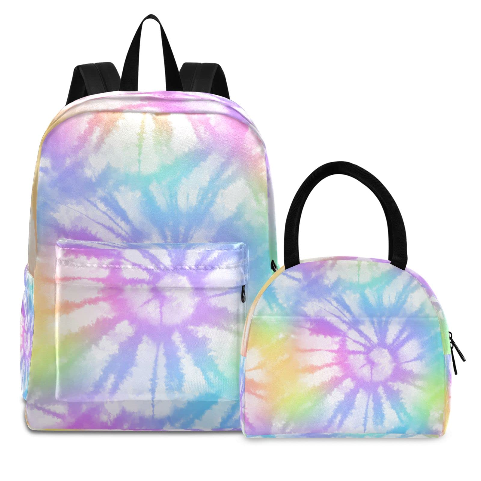 UMIRIKO Color Tie-Dye Kids Backpack with Lunch Box Set - Waterproof School Backpack for Boys & Girls Ages 5-12 - Perfect for Elementary School, Daycare & Outdoor Adventures