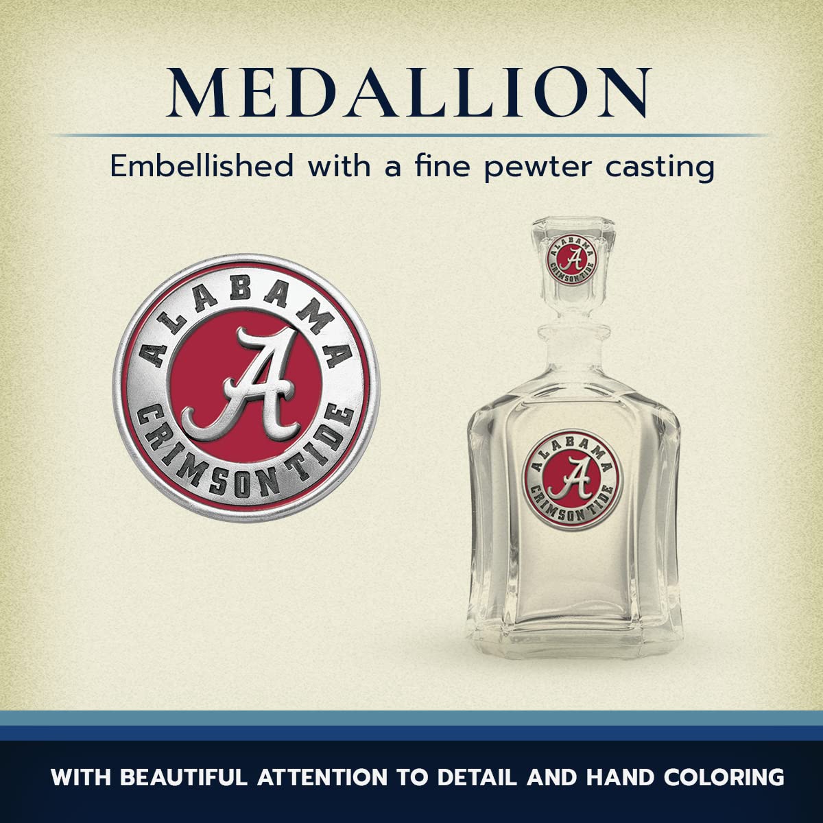 24 OZ Alabama Capitol Themed Pewter Glass Container - Handcrafted Collectible Drinkware for Bourbon, Whiskey & Cocktail Enthusiasts