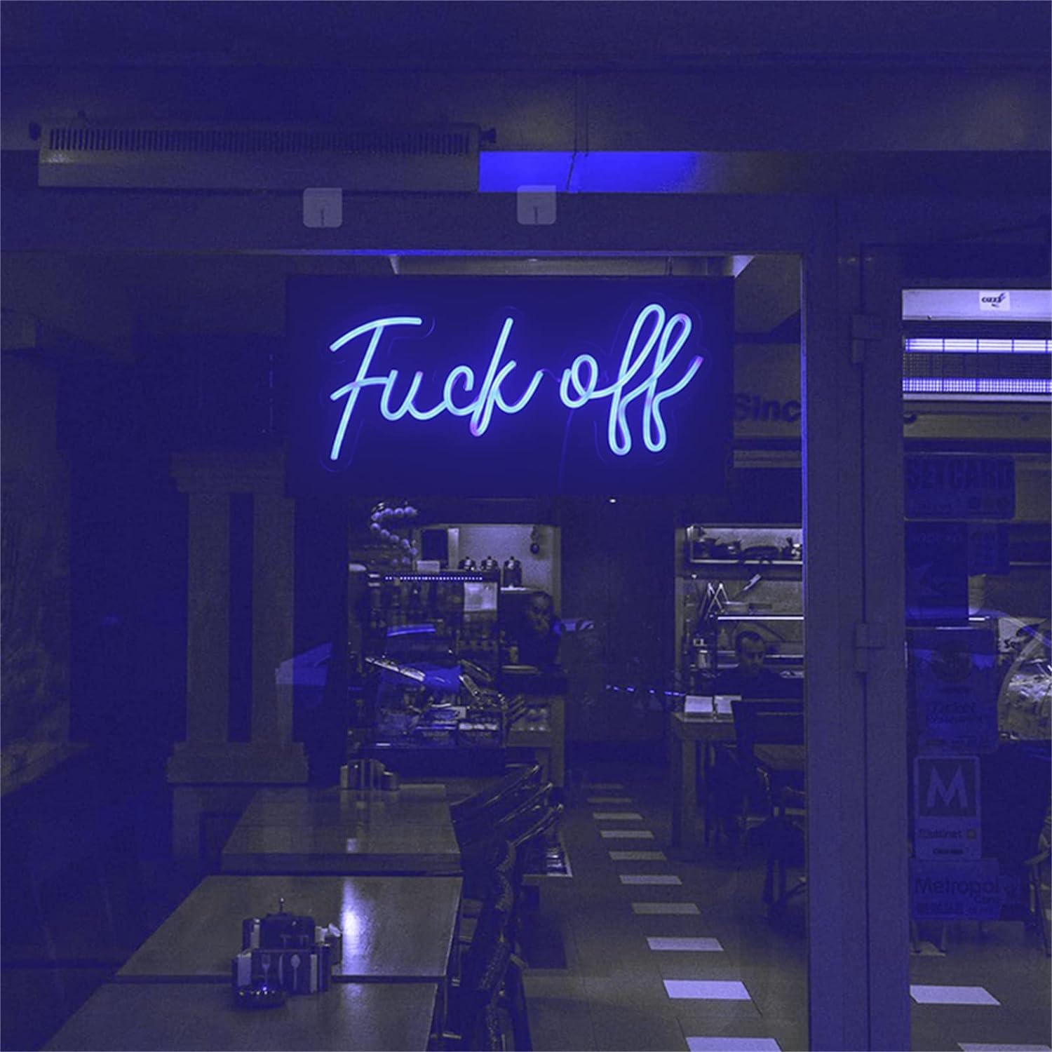 Funny Words LED Neon Light Sign - USB Powered Wall Hanging Decoration Lamp with Switch for Club, Bar, Party (44X20cm) - Perfect for Home Decor, Wedding, Birthday & Office Lighting