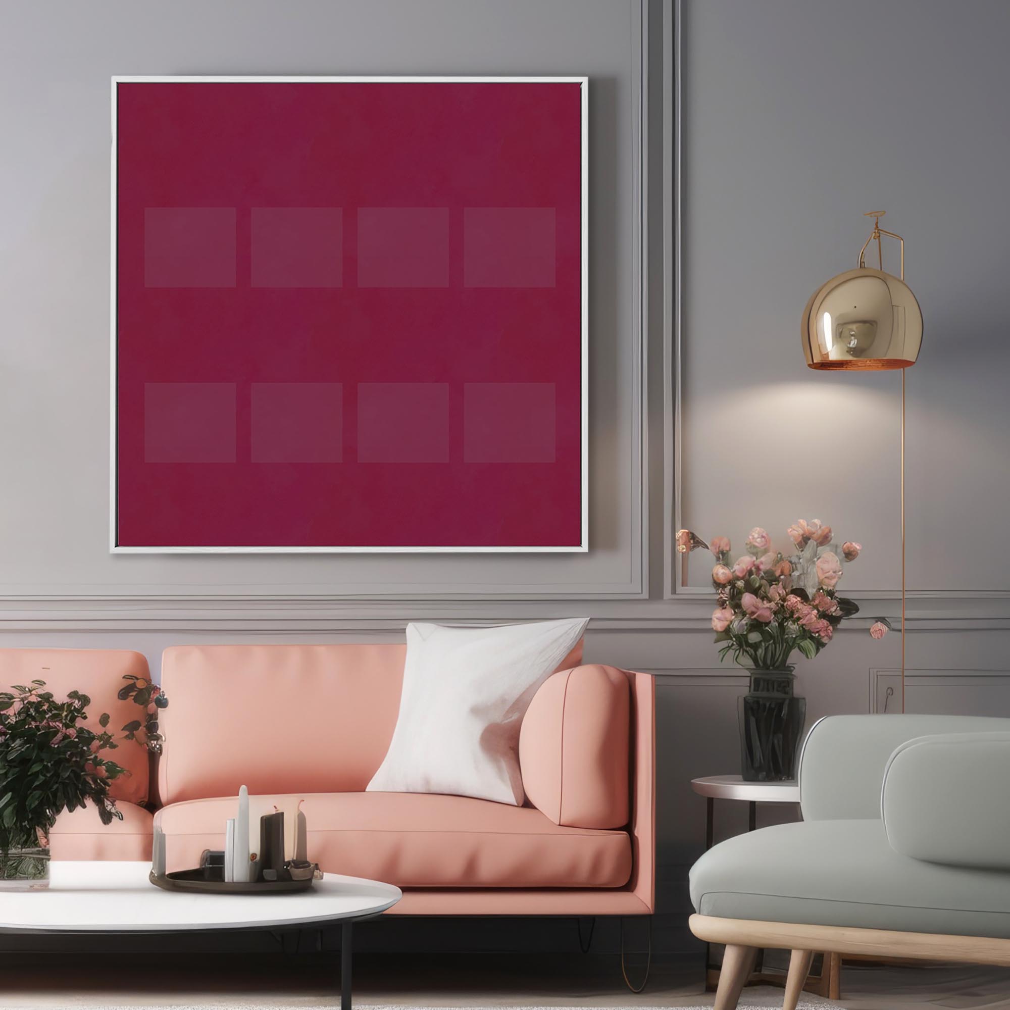 Viva Magenta Framed Canvas Wall Art - Modern Home Decor for Living Room, Bedroom & Office | Ready to Hang