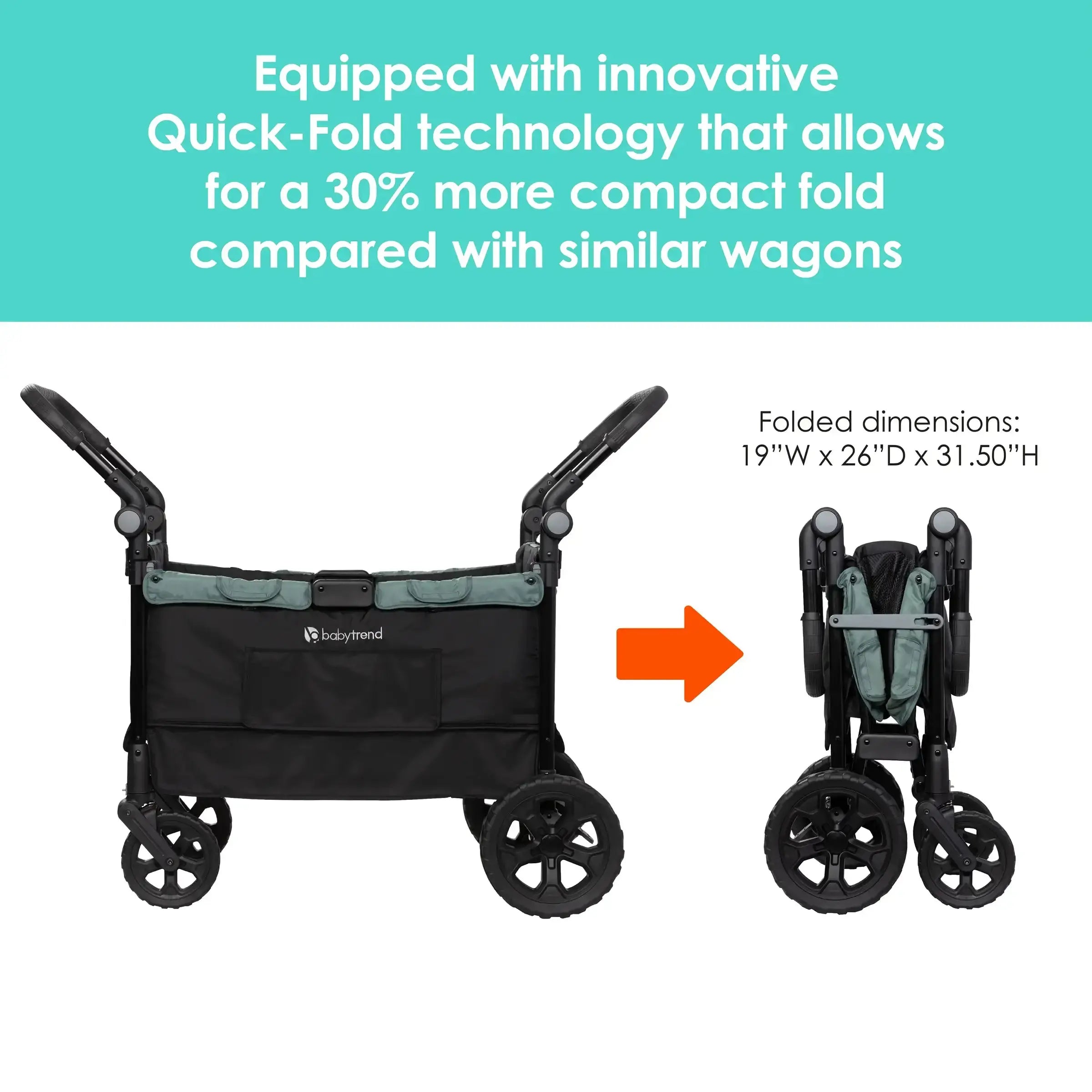 Quest PLUS 3-in-1 Stroller Wagon in Madrid Green - Convertible Baby Stroller & Wagon for Toddlers (Target Exclusive) | Perfect for Park Outings, Beach Trips & Family Adventures