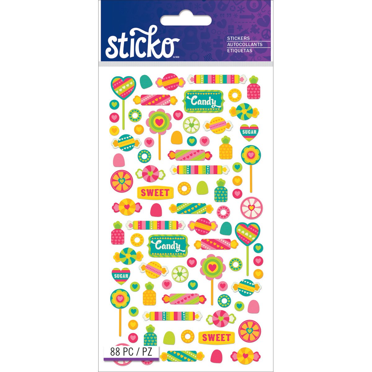 Sticko Themed Tiny Candy 52-01323 - Miniature Candy Decorations for Scrapbooking, DIY Crafts, and Party Favors