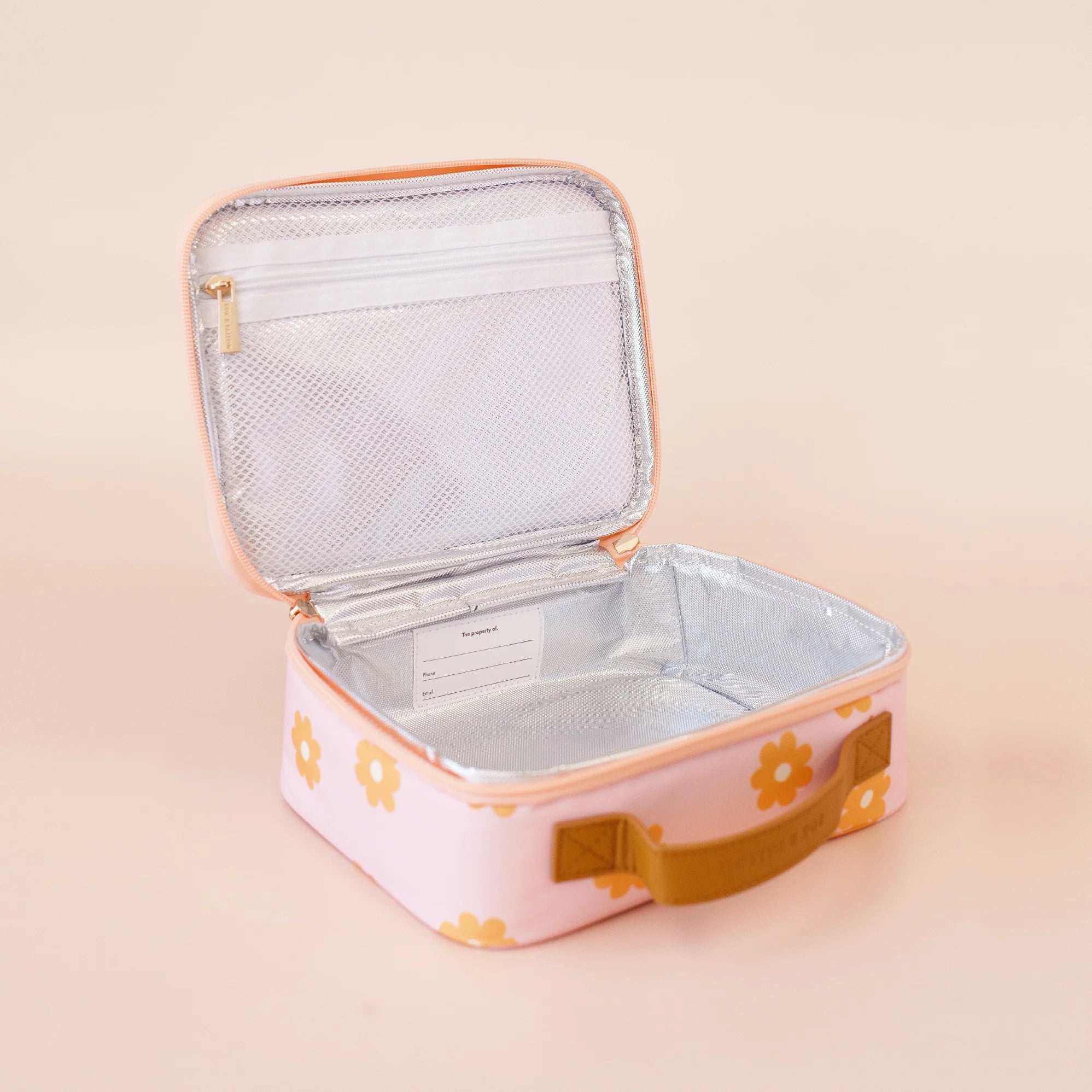 Insulated Mini Lunch Bag with Daisy Chain Design - Perfect for School, Work, and Picnics