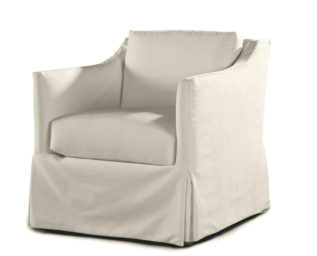 South Seas II Outdoor Swivel Lounge Chair with Removable Slipcover - Perfect for Patio, Poolside, and Garden Relaxation