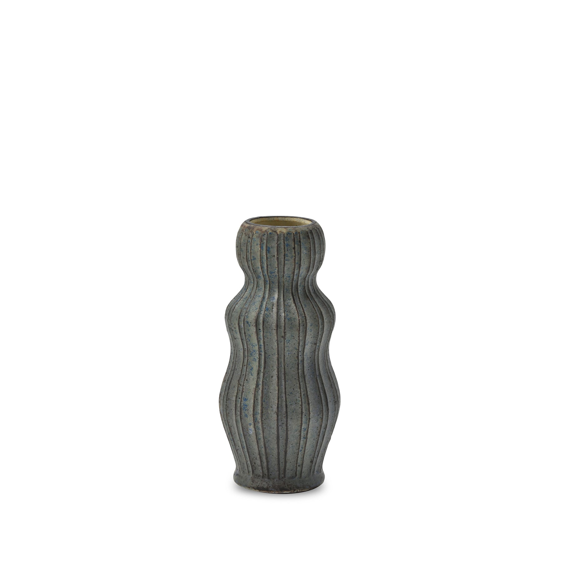 Japanese Handmade #28 Small Indigo Kokeshi Vessel - Traditional Wooden Doll Decorative Bowl for Home Decor, Zen Meditation & Gift Giving