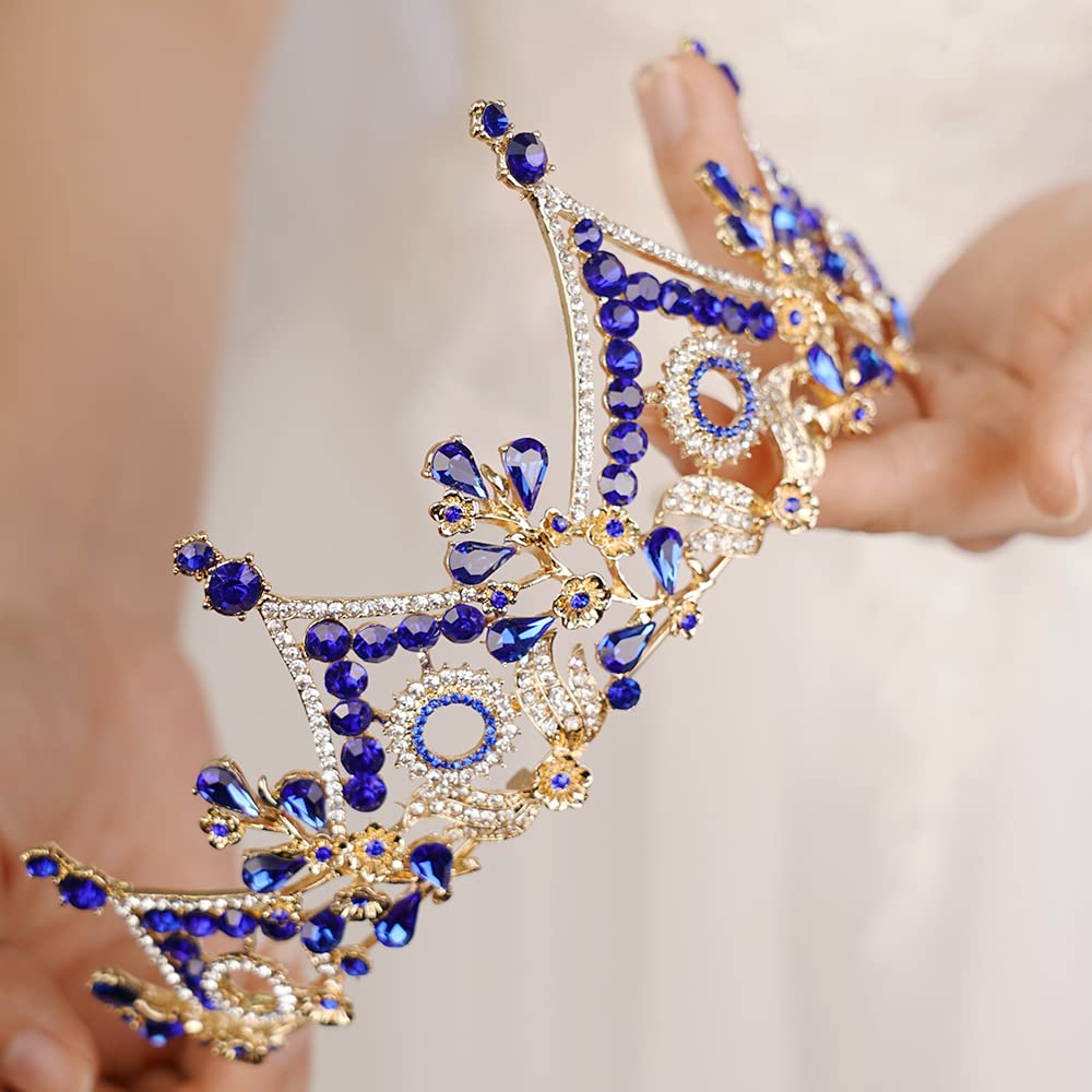 JWICOS Crystal Pearl Wedding Tiara for Bride - Elegant Queen Crown Hair Accessories for Women | Perfect for Pageants, Birthday Parties & Prom Events