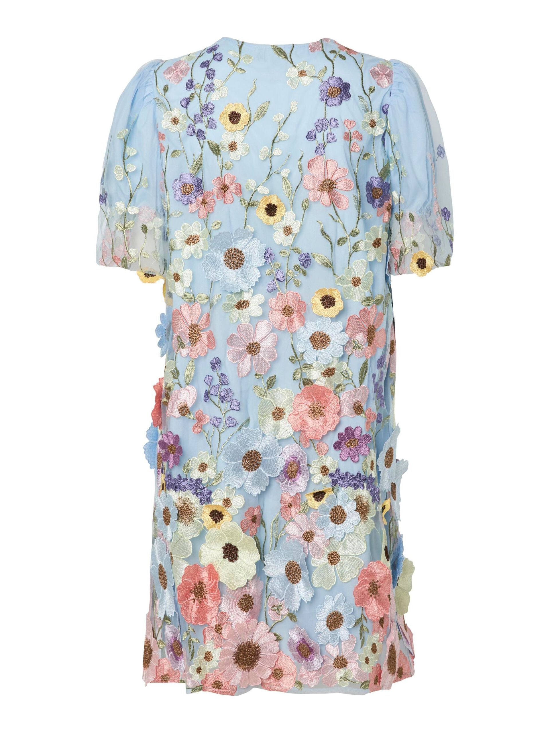Faye Short Dress in Halogen Blue - Women's Casual Summer Sleeveless Mini Dress for Beach, Party & Date Night