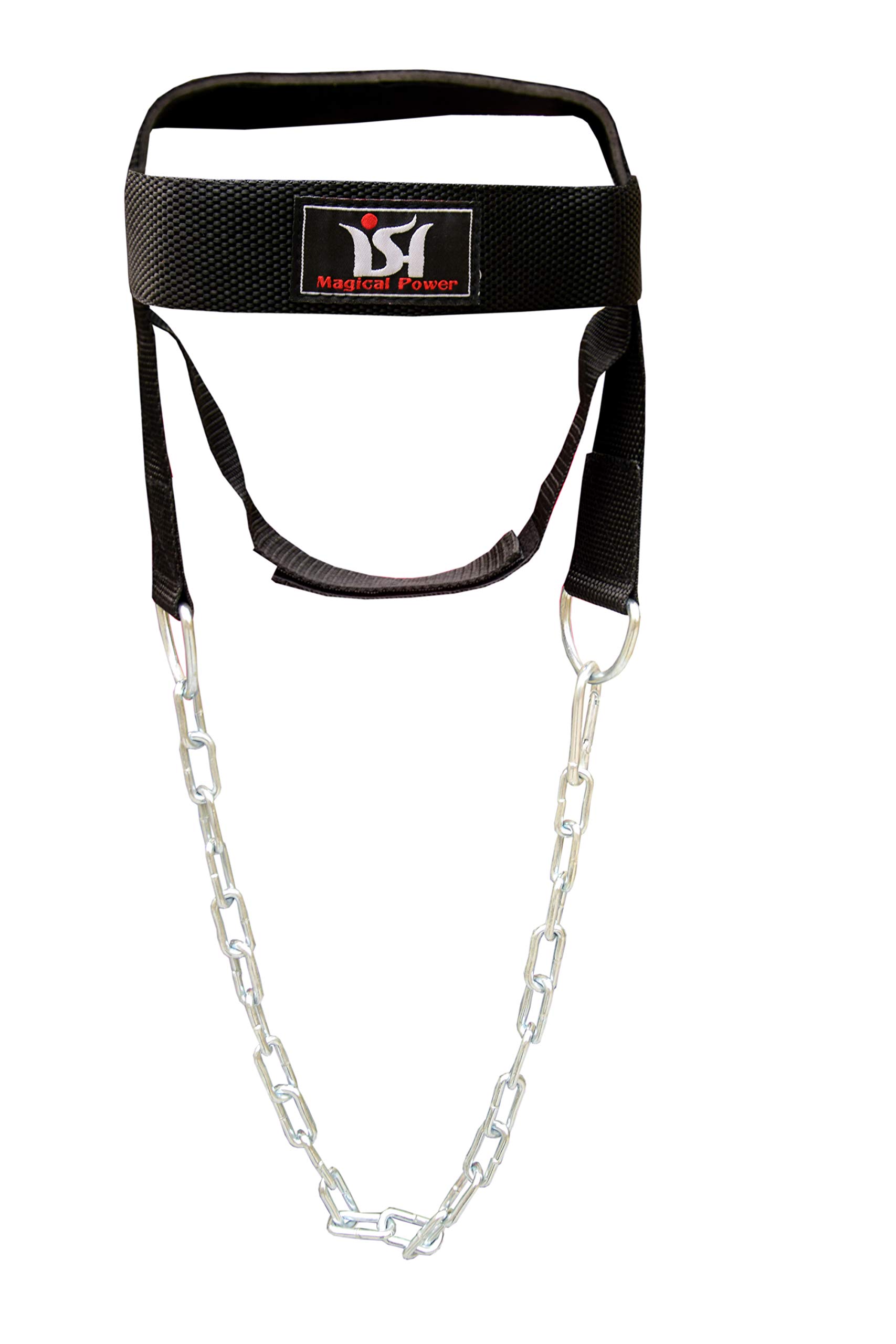 ISH Gym Weight Lifting Head & Neck Harness - Nylon Straps for Strength Training & Fitness - Perfect for Powerlifting, CrossFit & Home Workouts