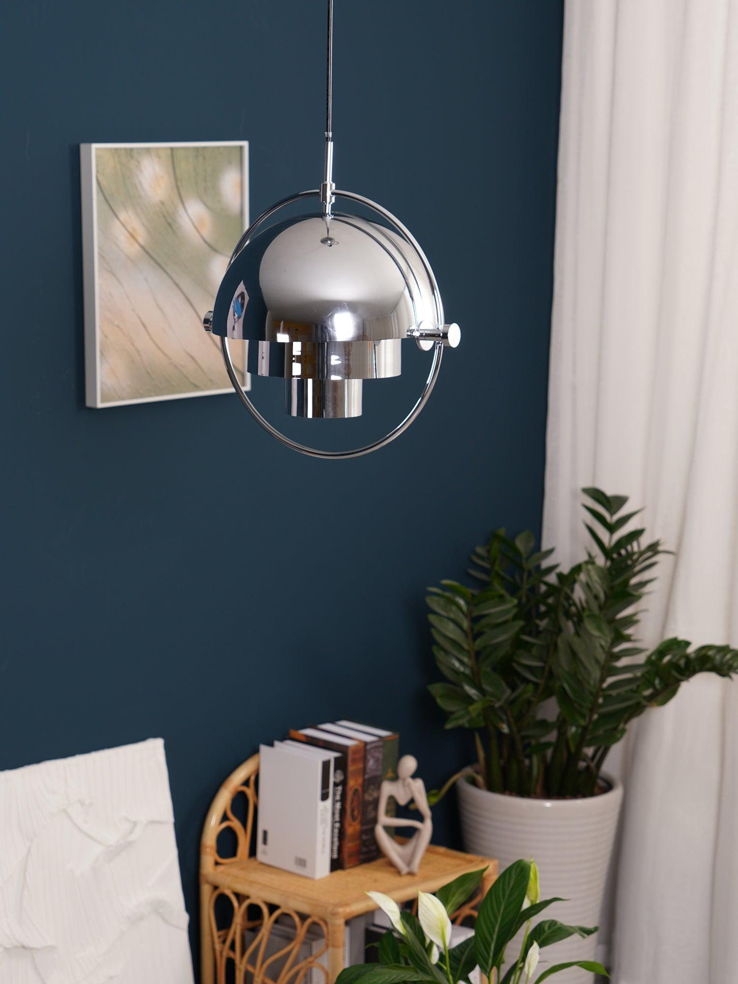 Unique Deformed Ball Pendant Light - Modern Handmade Glass Ceiling Fixture for Dining Room, Bedroom & Living Room Decor