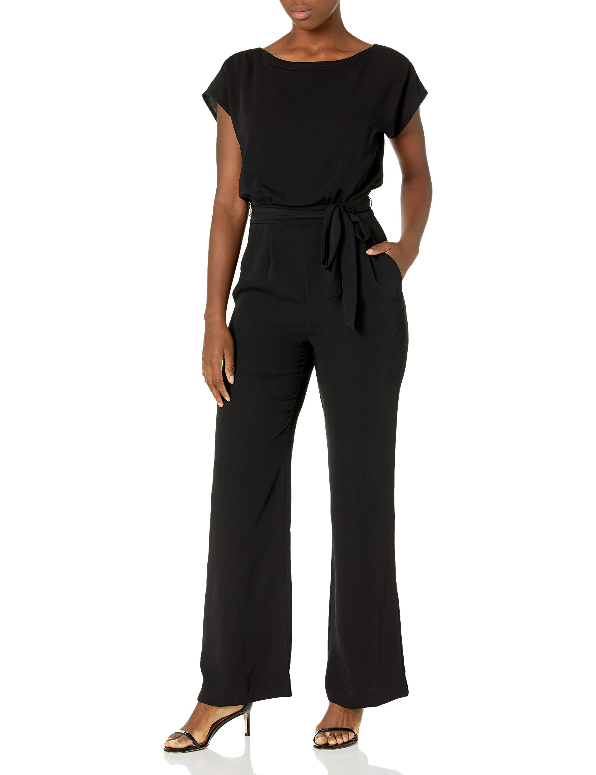Eliza J Women's Cap Sleeve Wide Leg Jumpsuit - Stylish Casual Romper for Summer, Beach, and Office Wear