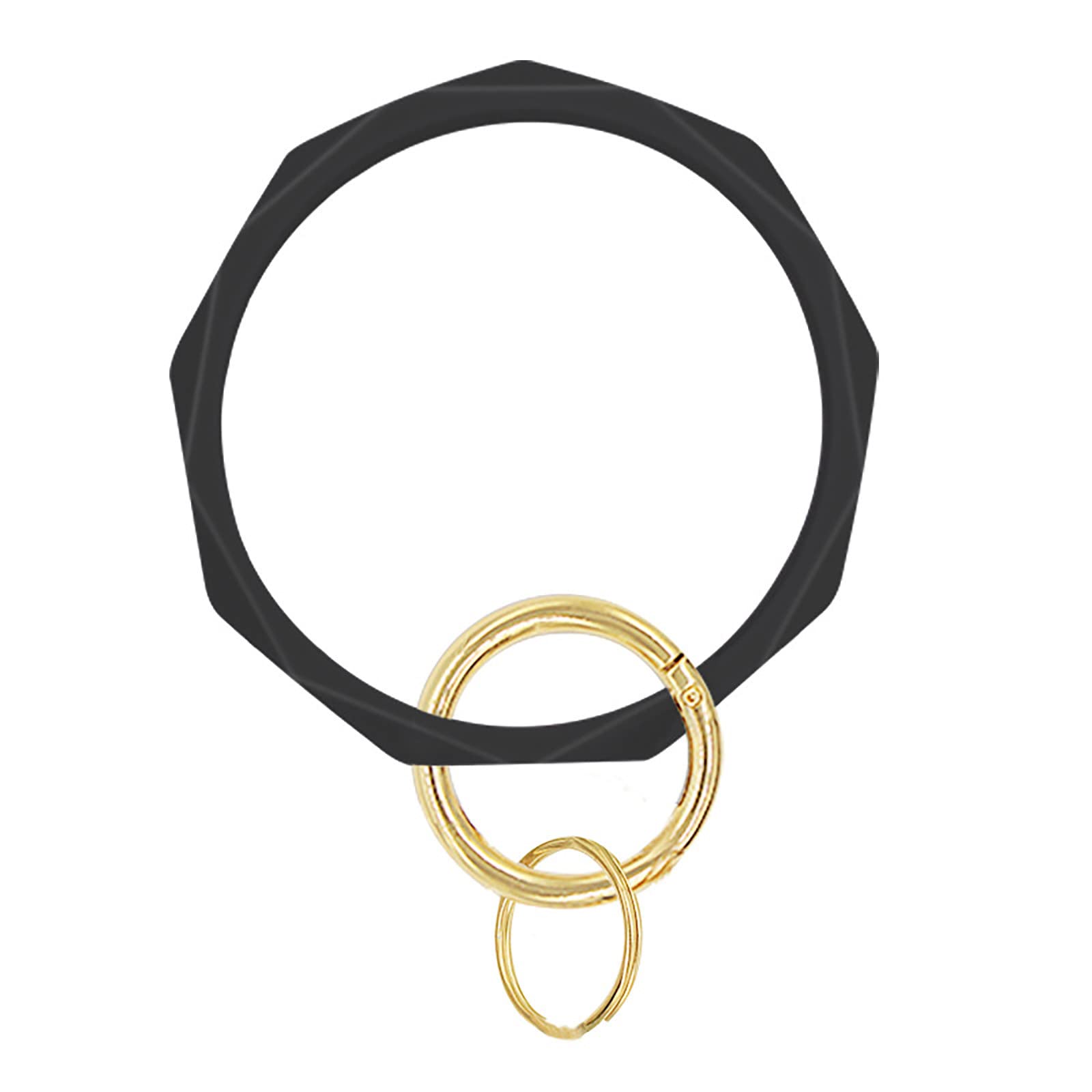 Flexible Silicone Keychain Bracelet for Men & Women - Wristband Key Holder for Daily Use