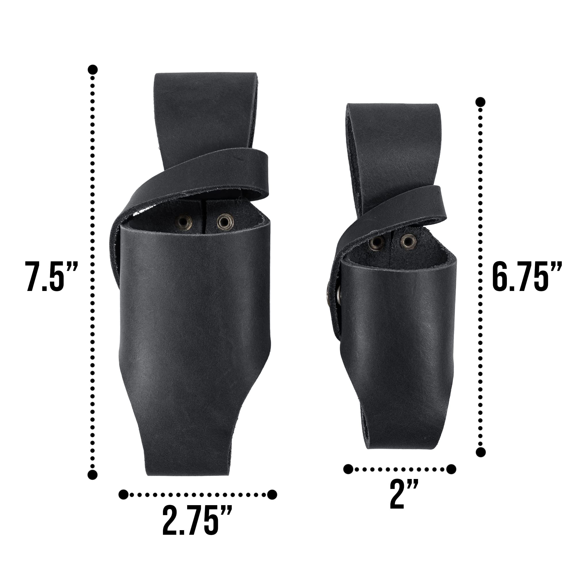 Premium Full Grain Leather Hot Sauce Holster Set (5oz & 2oz) - Handmade Bottle Belt Sheath Compatible with Tobasco, Cholula, Sriracha - Perfect for BBQ, Camping & Outdoor Cooking Accessories