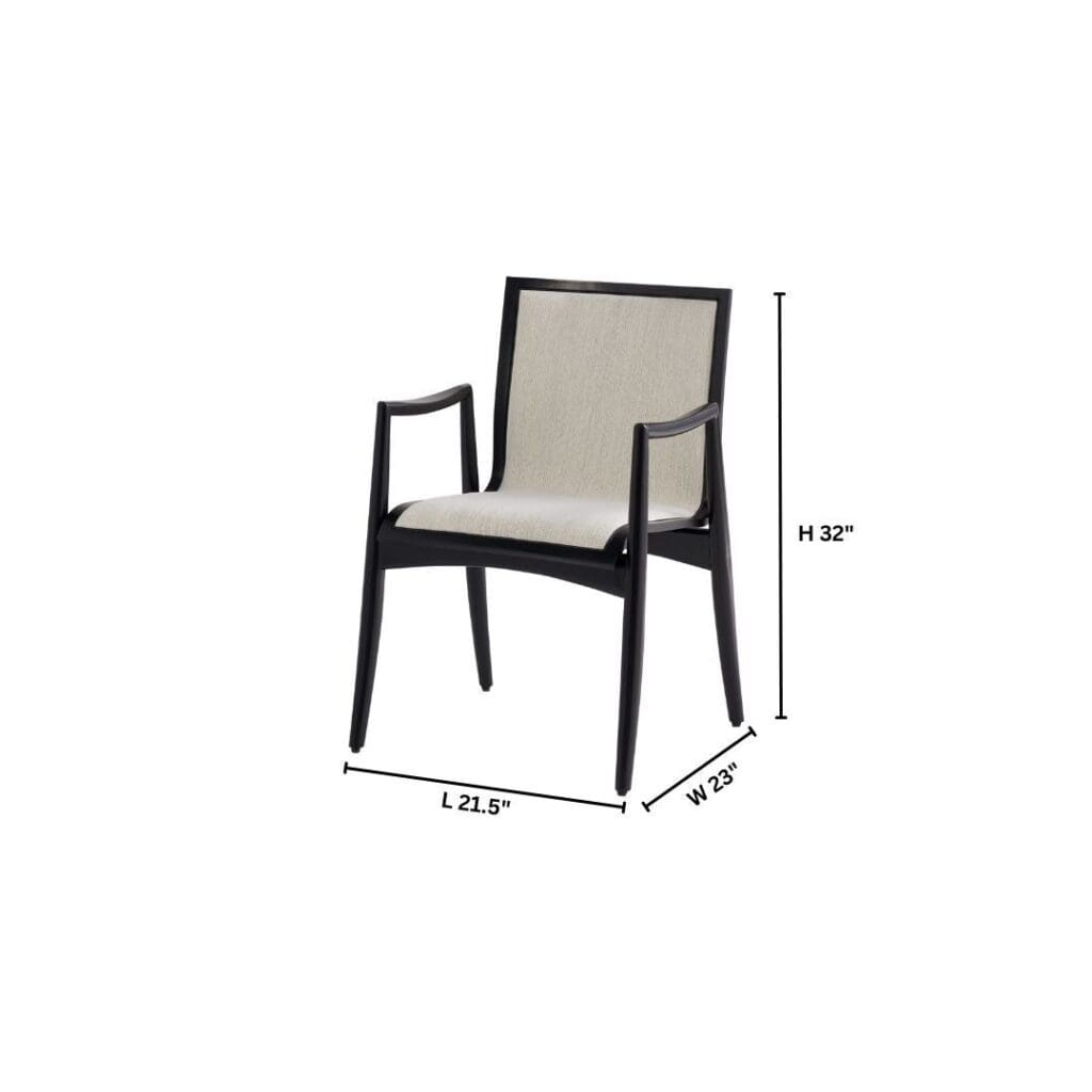 Cyan Design 11726 Vitra Chair - Black and Cream Modern Accent Chair for Living Room, Bedroom, or Office Decor