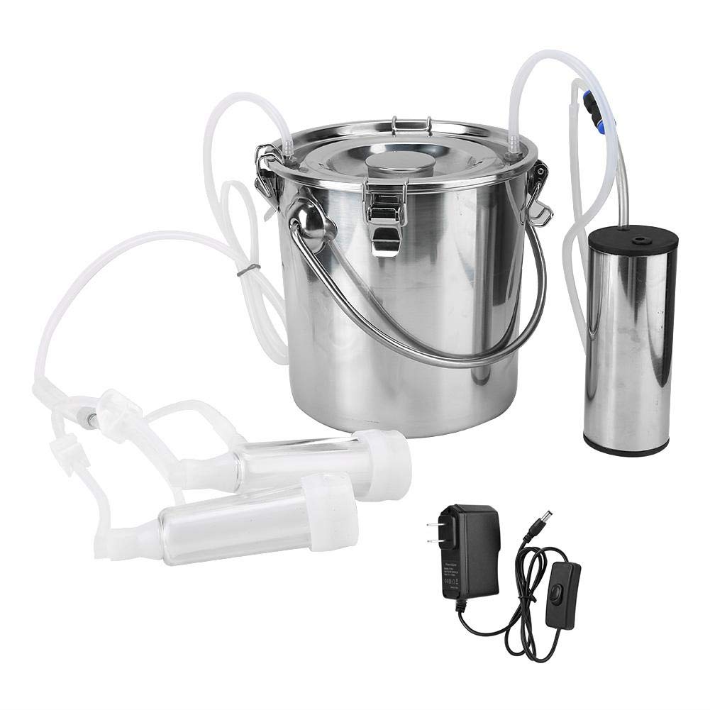 5L Electric Milking Machine with Vacuum-Pulse Pump - Safe for Goat & Cow Teats - Household Dairy Equipment (US Plug) | Perfect for Small Farms, Homesteads & DIY Dairy Production