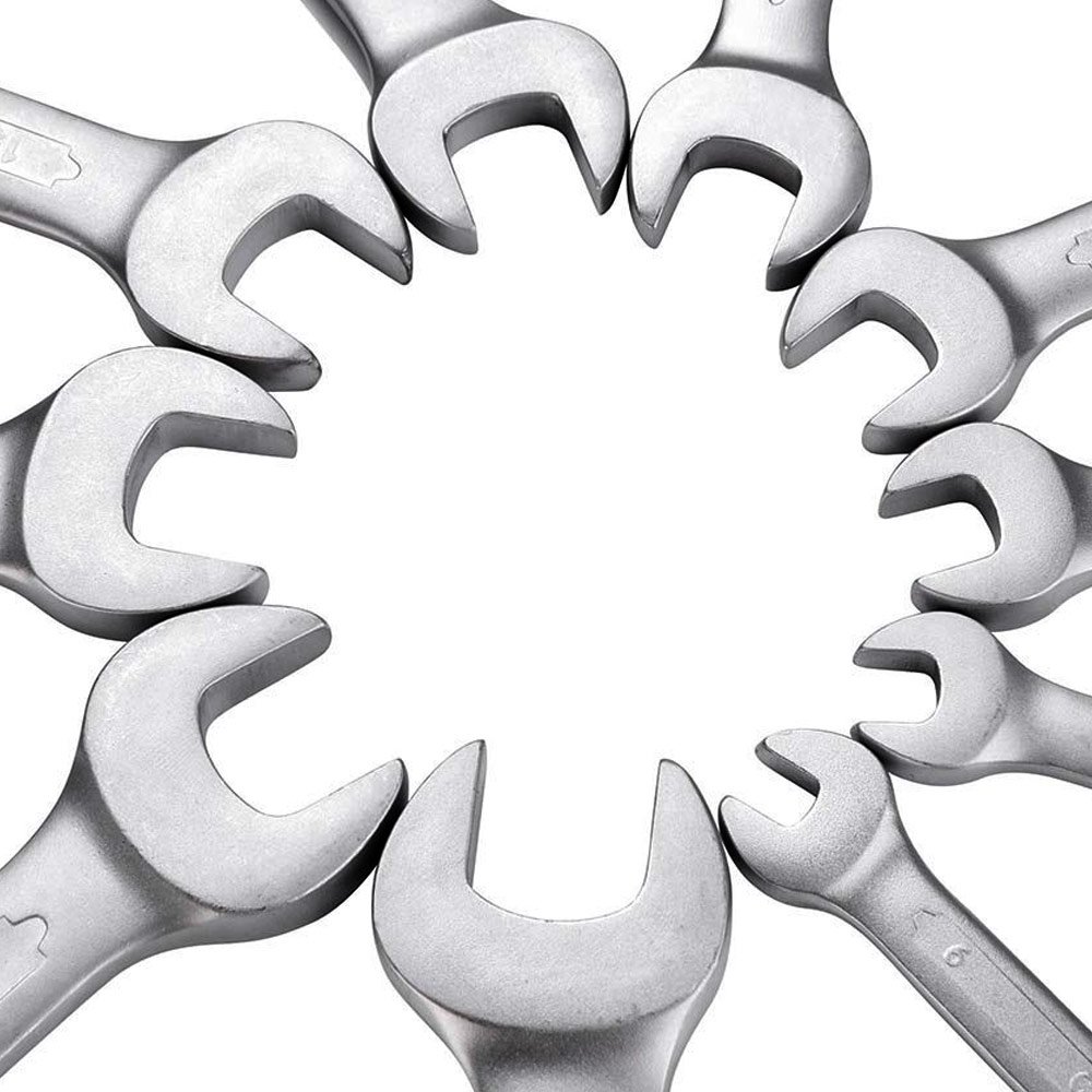 Acrux7 6-Piece Flex Head Ratcheting Wrench Set 8-13mm - Chrome Vanadium Steel Gear Wrench for Auto Repair & DIY