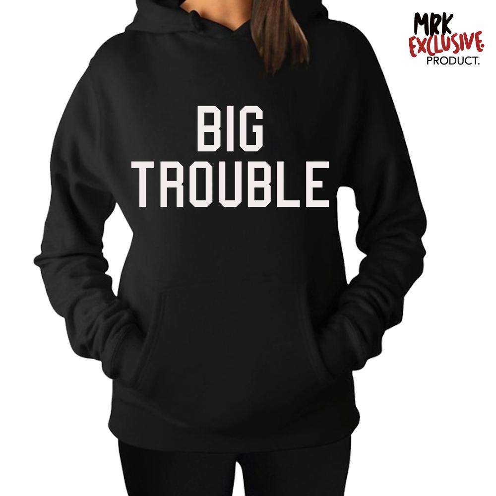 Big Trouble Little Trouble Matching Hoodies for Adults & Kids - MRK X - Perfect for Family Outfits, Twin Looks, and Casual Wear