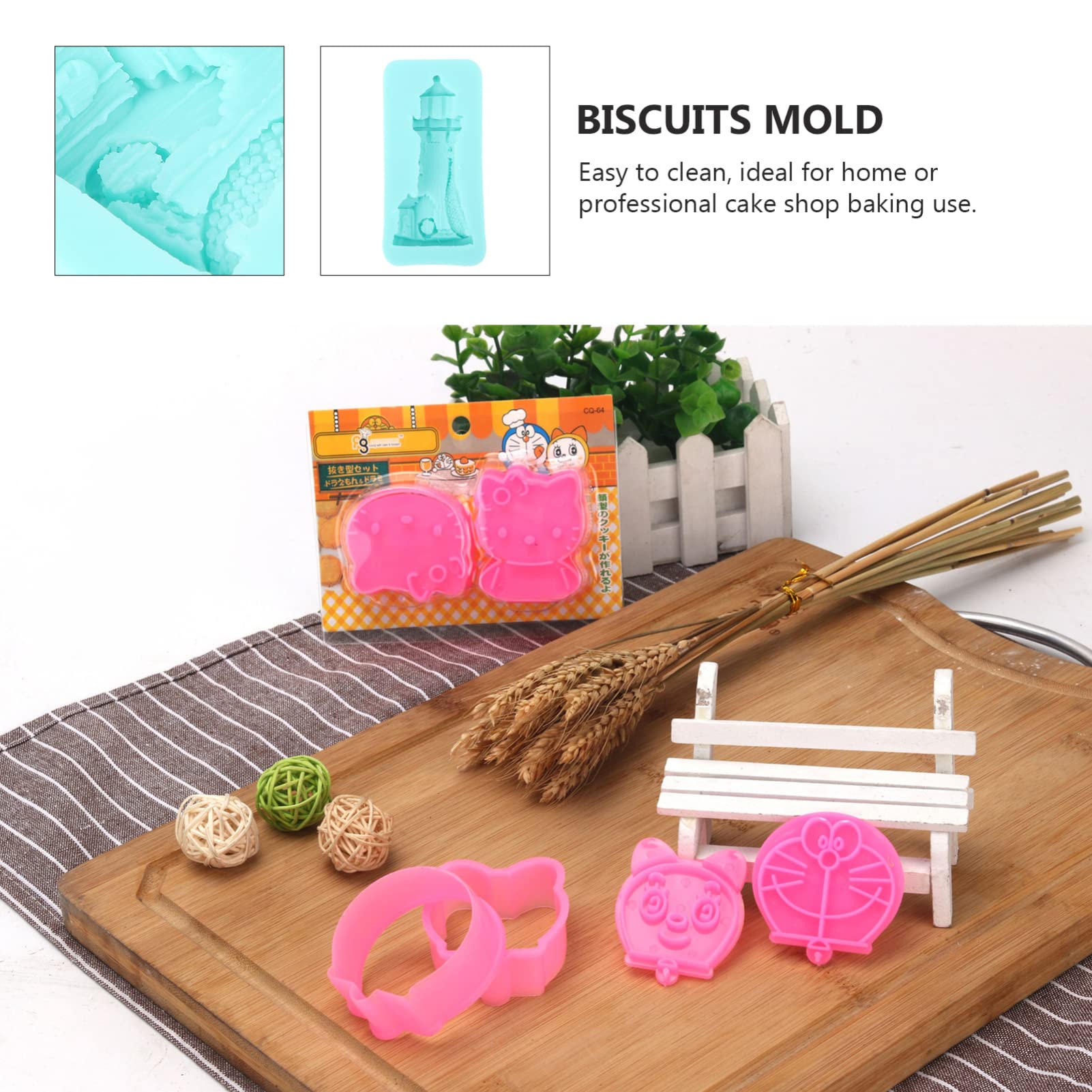 Hemoton 2-Piece DIY Silicone Baking Mold Set for Chocolate, Desserts, Cakes, Cookies & Candies - 3D Modeling Cake Decorating Tools for Home Baking, Party Treats & Holiday Gifts