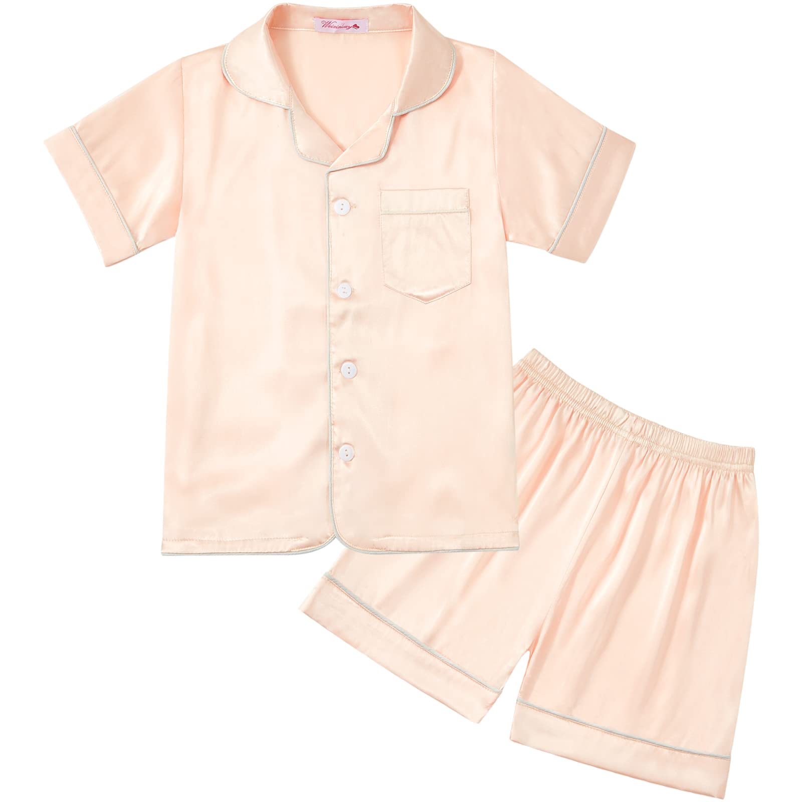 Kids Silk Pajama Set - Button-Up Sleepwear for Boys & Girls | Comfortable Nightwear & Loungewear for Bedtime