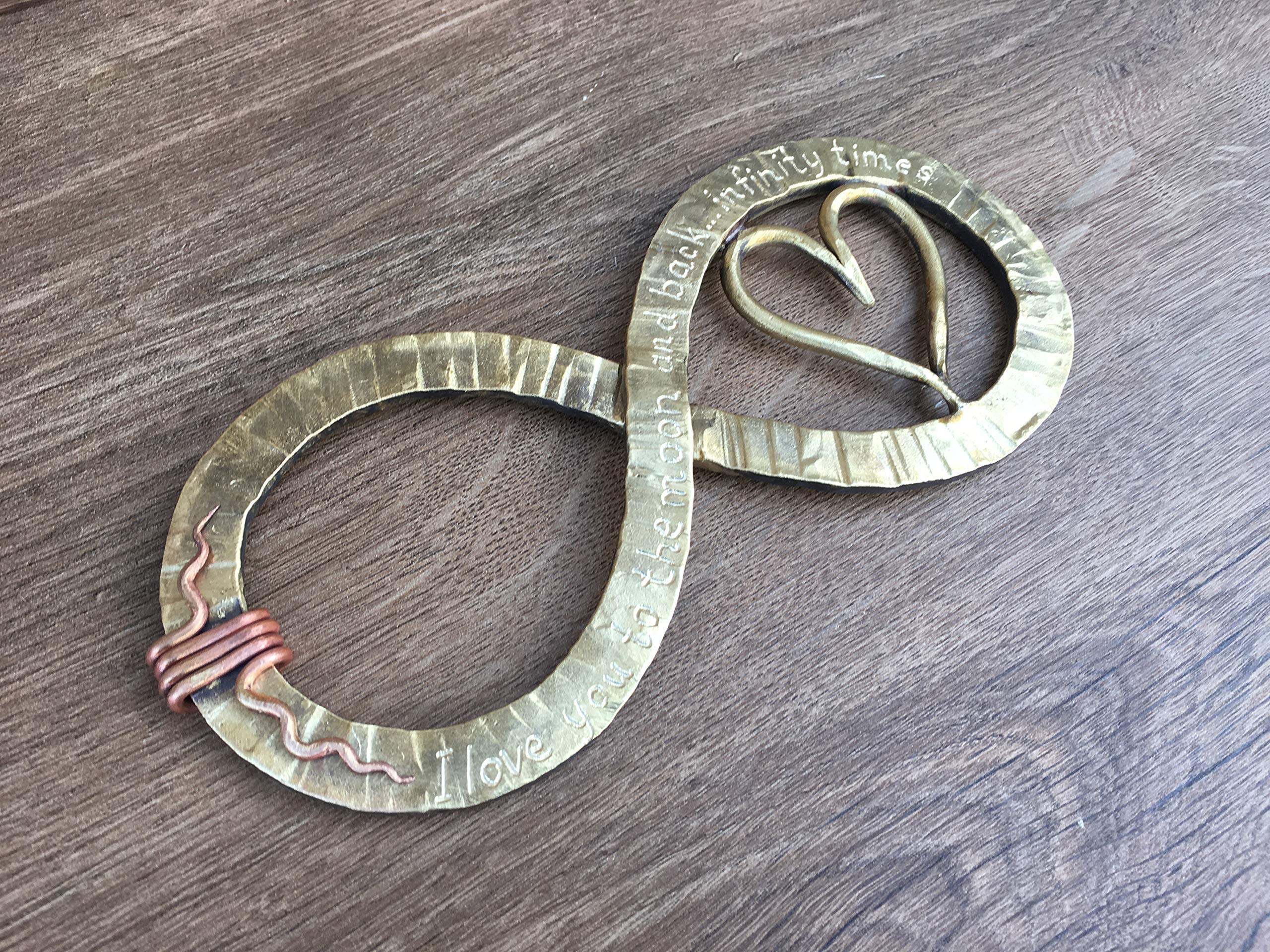 Handcrafted Bronze Infinity Sign - Elegant Anniversary Gift for Wife & Women - 8th Year Bronze Gift - Home & Office Decor - Perfect for Weddings, Anniversaries & Romantic Occasions