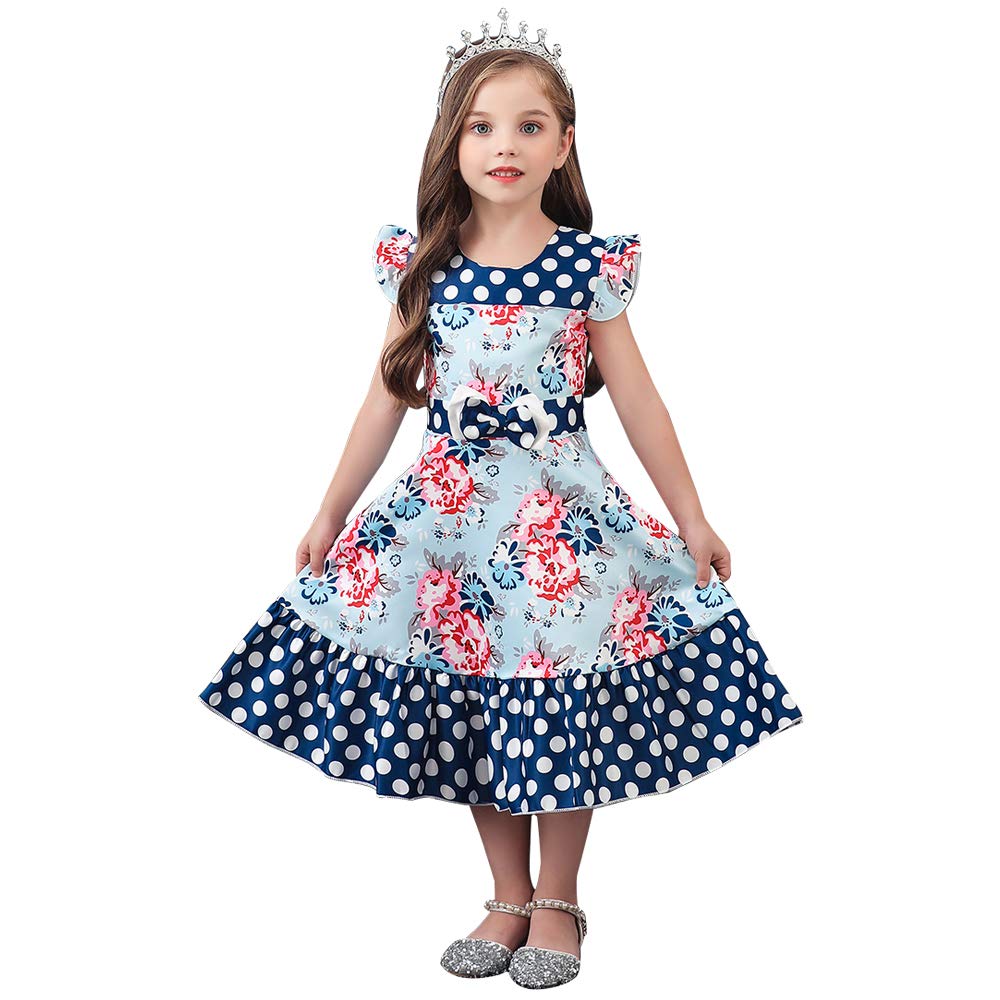Girl's Ruffled Lace Party Dress - Elegant Flower Girl & Bridesmaid Dresses for Weddings, Birthday Parties & Special Occasions