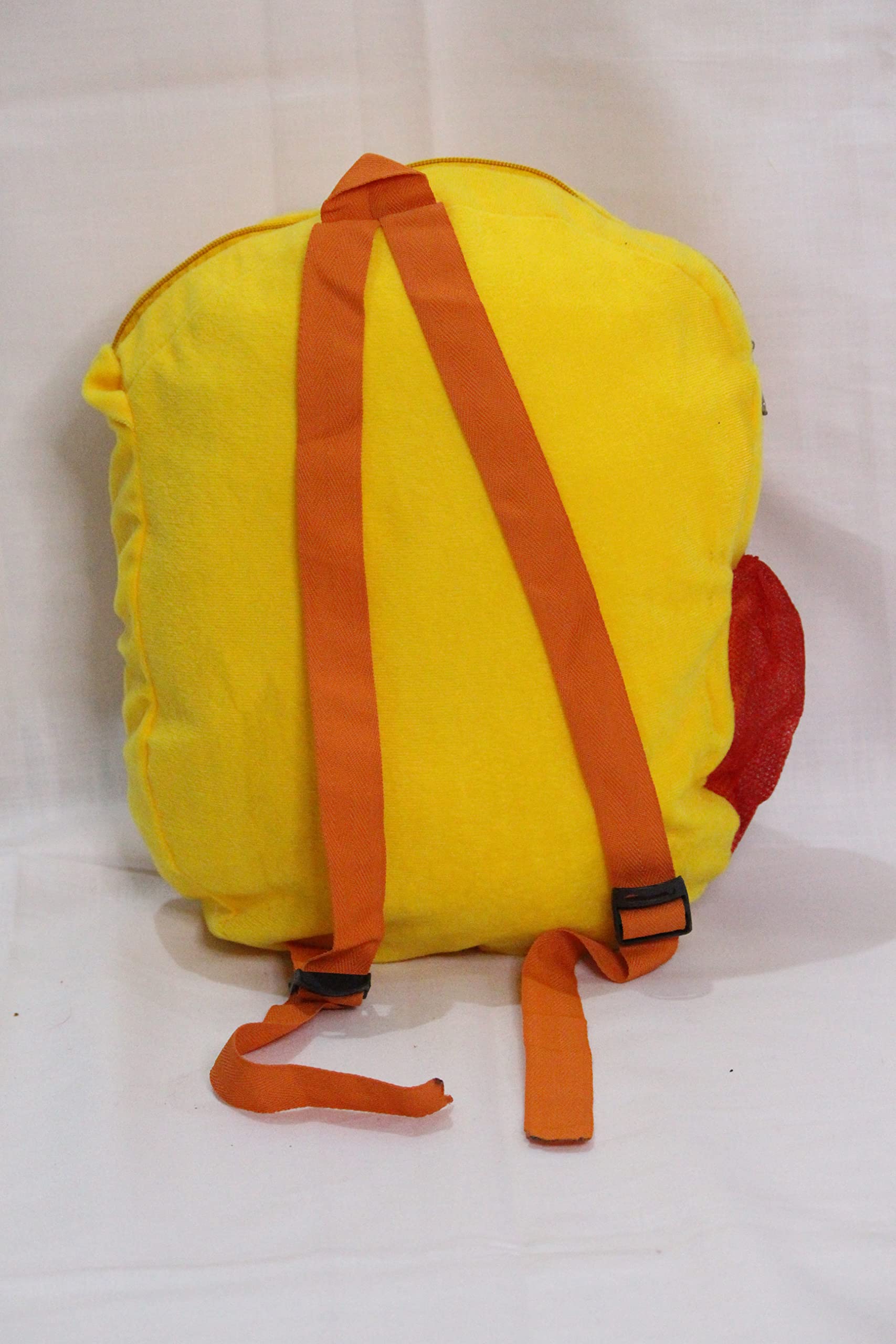 Soft Plush Kids' School Backpack - Cartoon Design Velvet Backpack for Nursery, Picnic, Travel & Daily Use (Pooh Bear Yellow, Multi-Color) - Perfect for Ages 2-6 Years | Great for School, Daycare & Family Outings