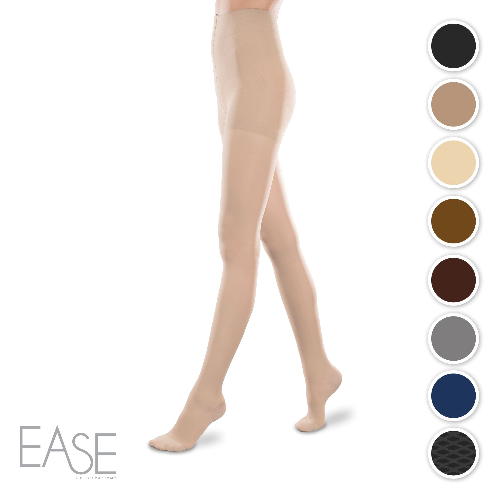 Sheer Ease Women's Support Pantyhose - 20-30mmHg Moderate Compression Stockings for Varicose Veins & Swelling Relief - Perfect for Nurses, Travel & Everyday Comfort