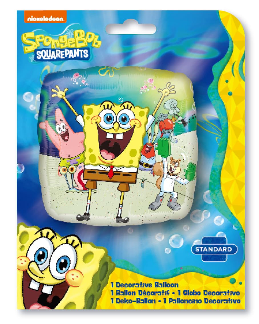Spongebob Squarepants 17 Inch Foil Balloon for Birthday Party Decorations - Cartoon Character Party Supplies for Kids & Adults - Perfect for Birthdays, Baby Showers & Theme Parties