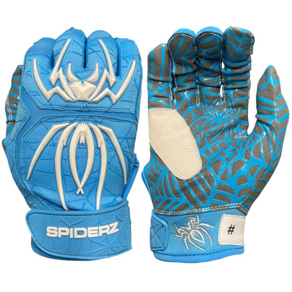 Spiderz HYBRID Adult Batting Gloves for Baseball & Softball - Breathable & Grip-Enhanced Performance Gloves - Perfect for Training, Games & Outdoor Sports
