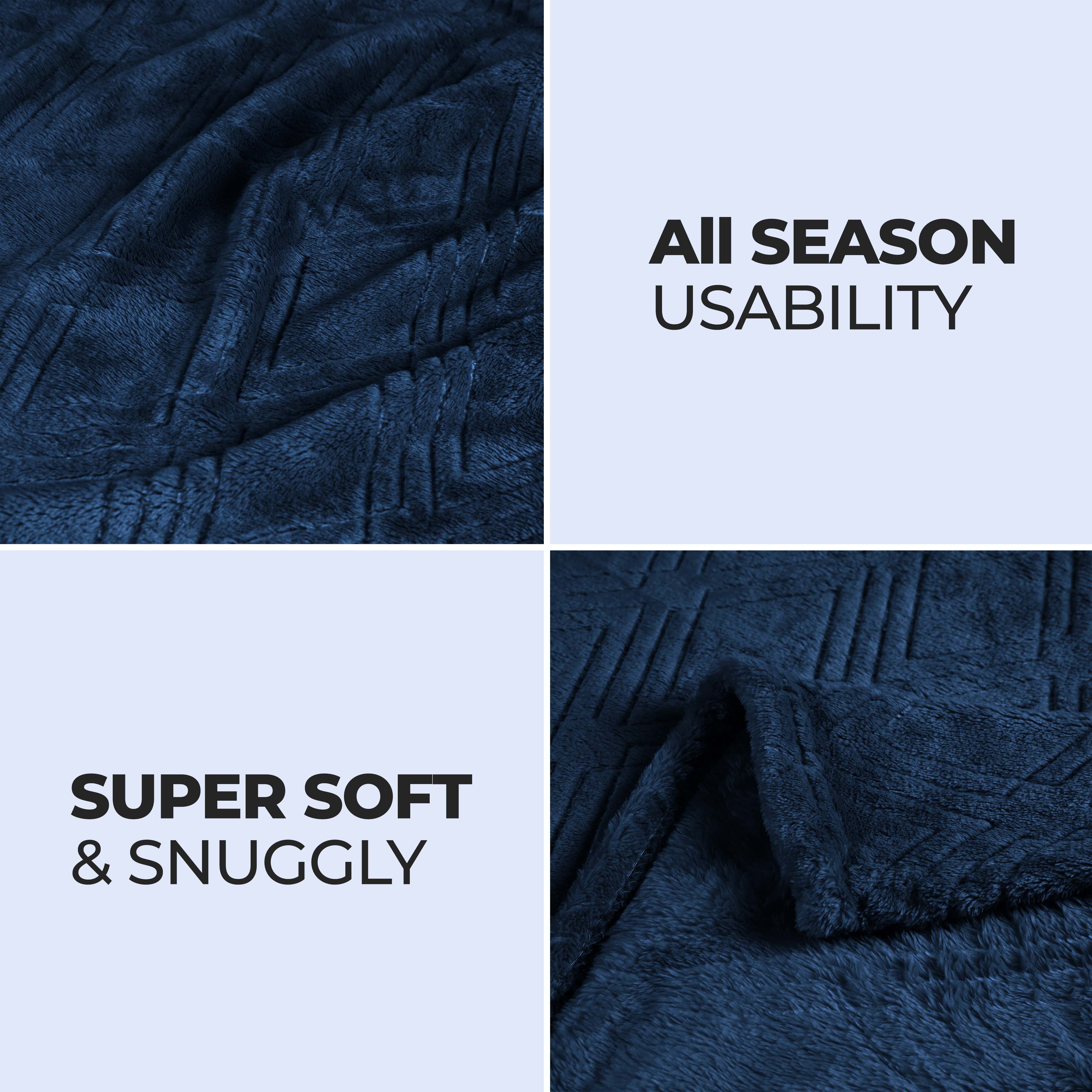 Alaska Diamond Plush Fleece Ultra Soft Blanket - Cozy Sherpa Throw for Bed, Couch & Travel - Perfect for Winter Nights, Movie Time and Gift Giving