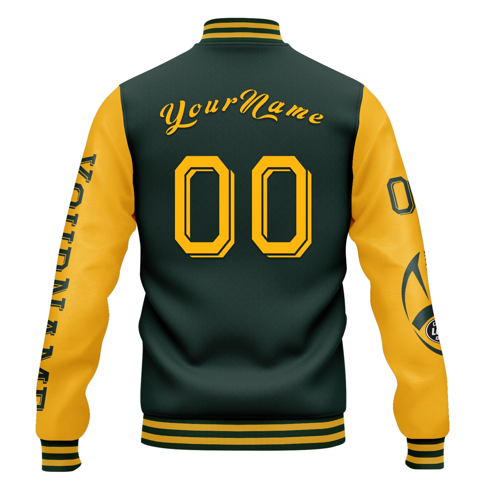 Custom Green & Yellow Green Bay Packers Jacket with Sports Shoes Combo - Personalized Fan Gear for Football Games & Tailgating (D020294)