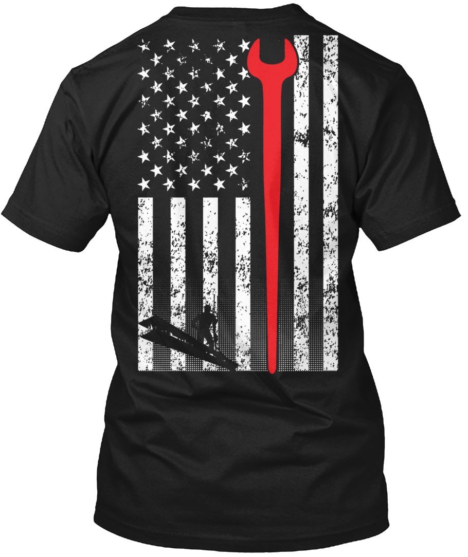 American Flag Ironworker T-Shirt for Men - Patriotic USA Construction Worker Tee - Perfect for Job Sites, Labor Day & 4th of July Celebrations