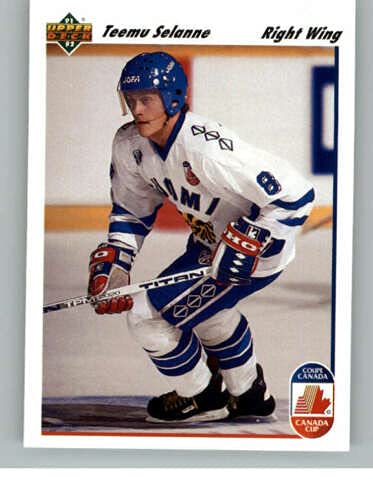 1991-92 Upper Deck Hockey #21 Teemu Selanne Rookie Card RC - PSA Graded Hockey Trading Card for Collectors & NHL Fans - Perfect for Memorabilia Displays, Sports Collections & Investment