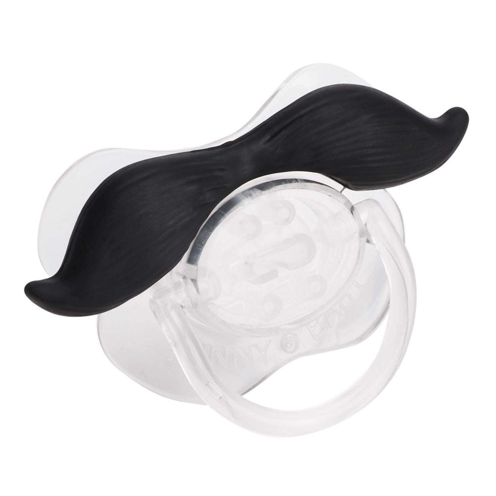 Hztyyier Food Grade Silicone Pacifier - Cute Portable Baby Pacifier with Funny Beard Design for Kids & Toddlers | Gentlemen Style | Perfect for Teething Relief, Travel & Gifts