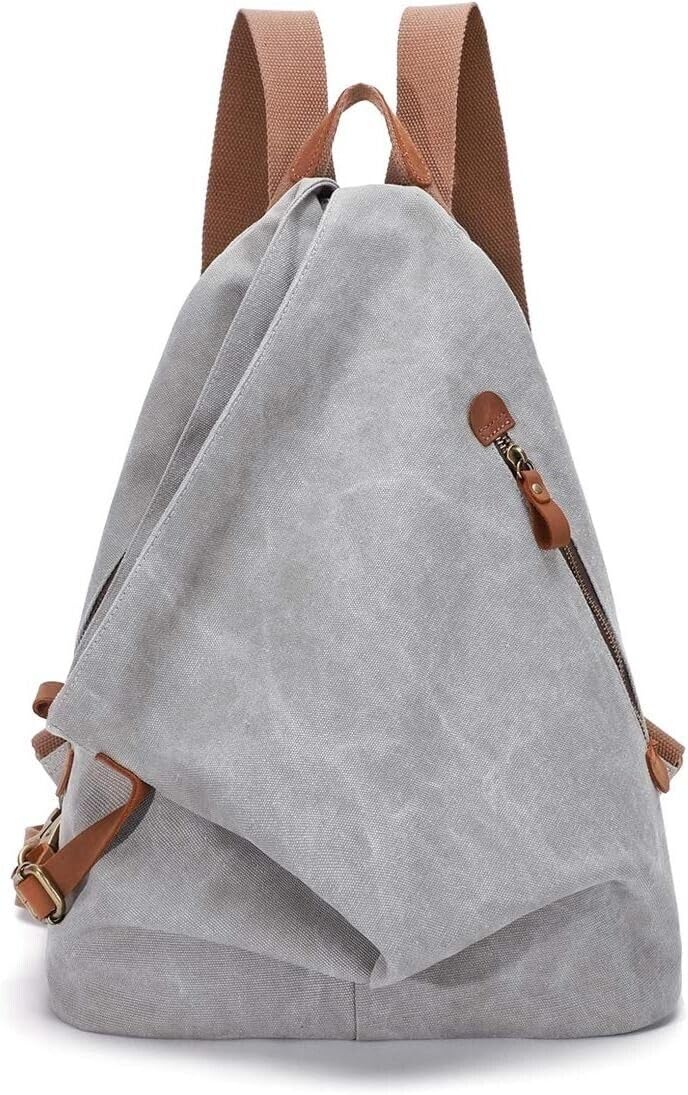 Vintage Canvas Backpack - Large Durable Casual Daypack for Outdoor Travel, Hiking & College - Perfect for Camping, School & Daily Commute