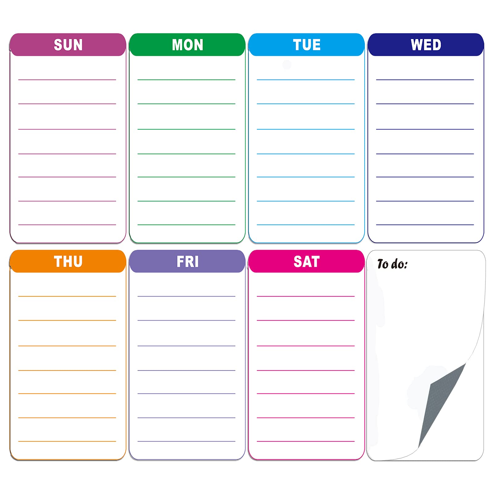 Dry Erase Fridge Calendar - Whiteboard Weekly Planner for Home & Office - Colorful Magnetic Wall Calendar for Women - Perfect for Kitchen, Office Decor & Family Organization